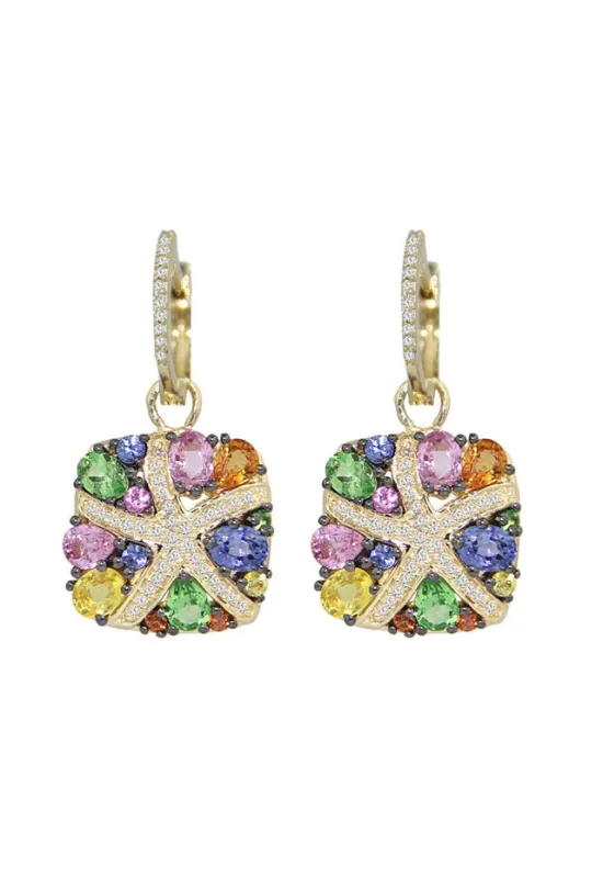 Watercolors 14K Yellow Gold Multi Sapphire & Diamond Earrings, 3.98 TCW sold by Effy