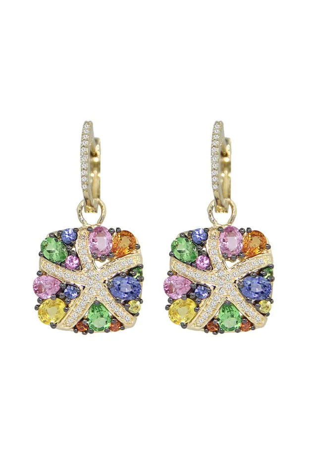 Watercolors 14K Yellow Gold Multi Sapphire & Diamond Earrings, 3.98 TCW sold by Effy