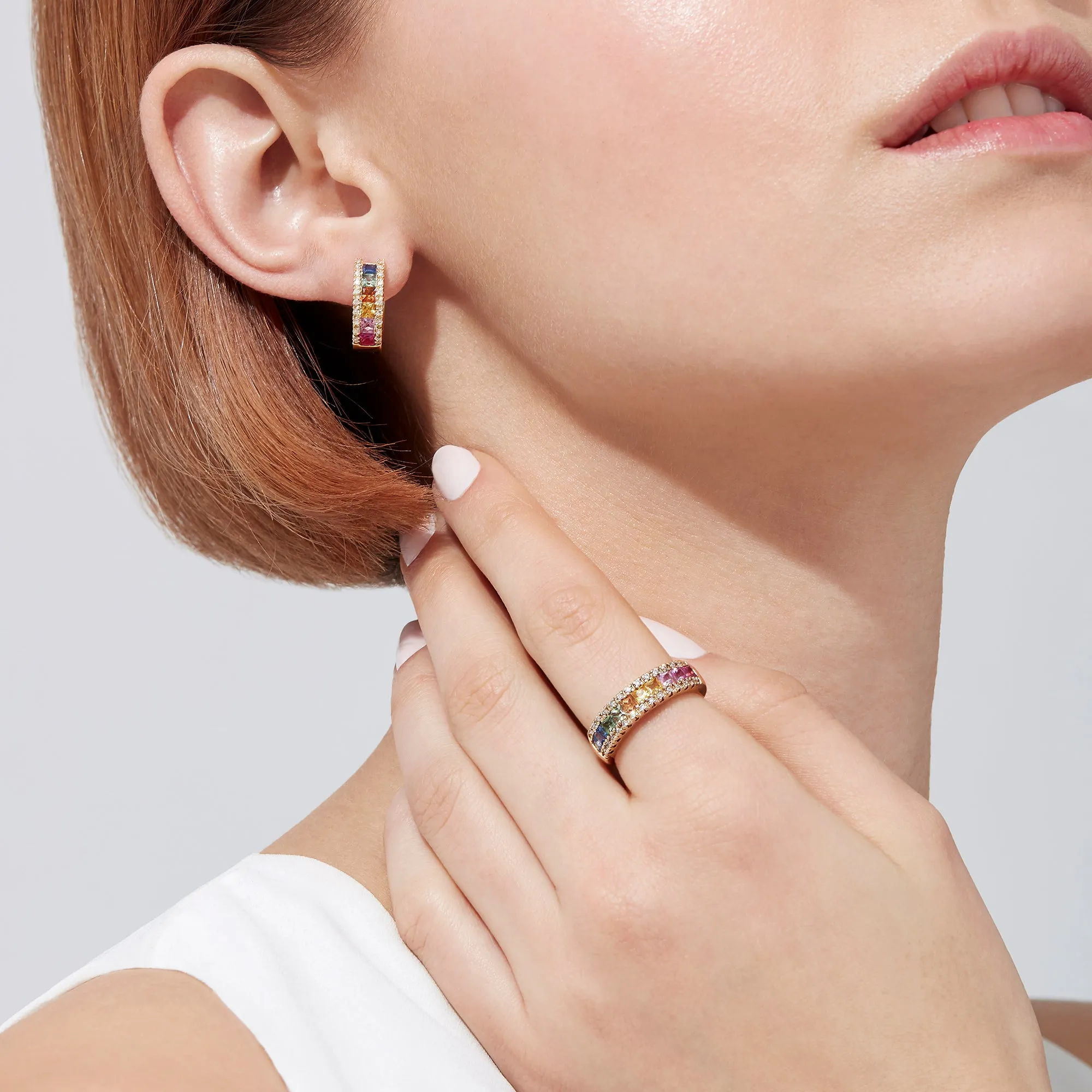 Watercolors 14K Yellow Gold Multi Sapphire & Diamond Ring 1.46 TCW sold by Effy product image thumbnail 2