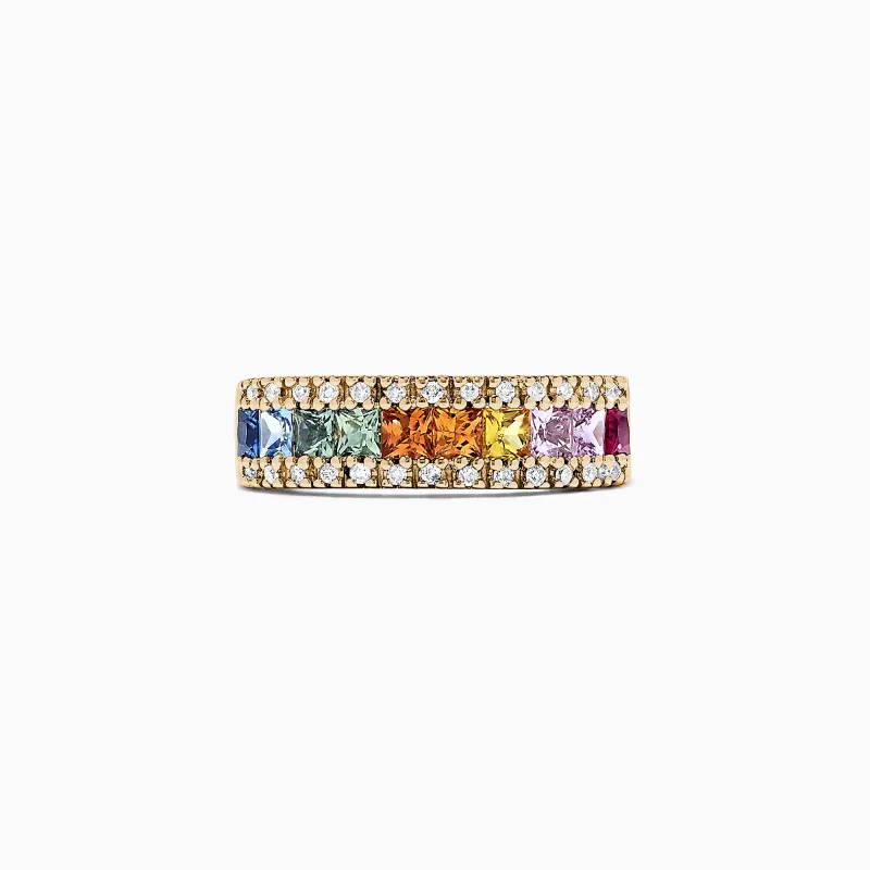 Watercolors 14K Yellow Gold Multi Sapphire & Diamond Ring 1.46 TCW sold by Effy