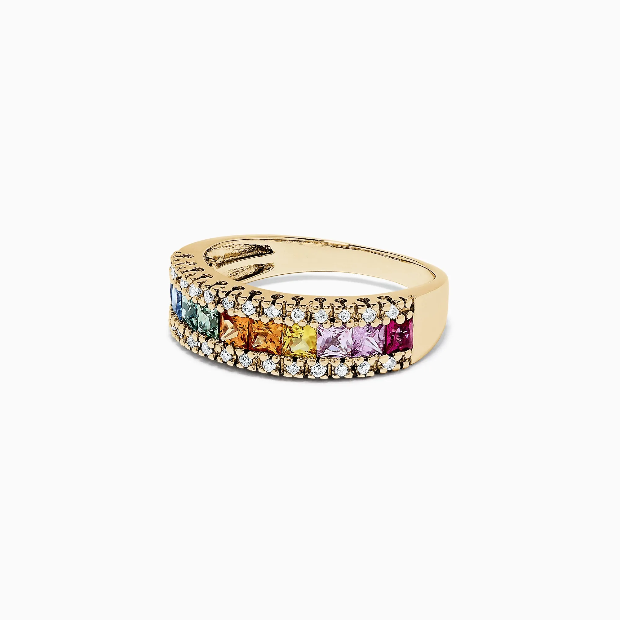 Watercolors 14K Yellow Gold Multi Sapphire & Diamond Ring 1.46 TCW sold by Effy product image thumbnail 3