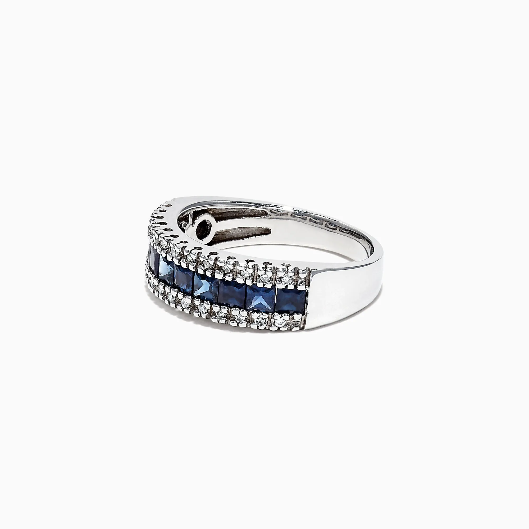 Royale Bleu 14K White Gold Blue Sapphire and Diamond Ring, 1.46 TCW sold by Effy product image thumbnail 2