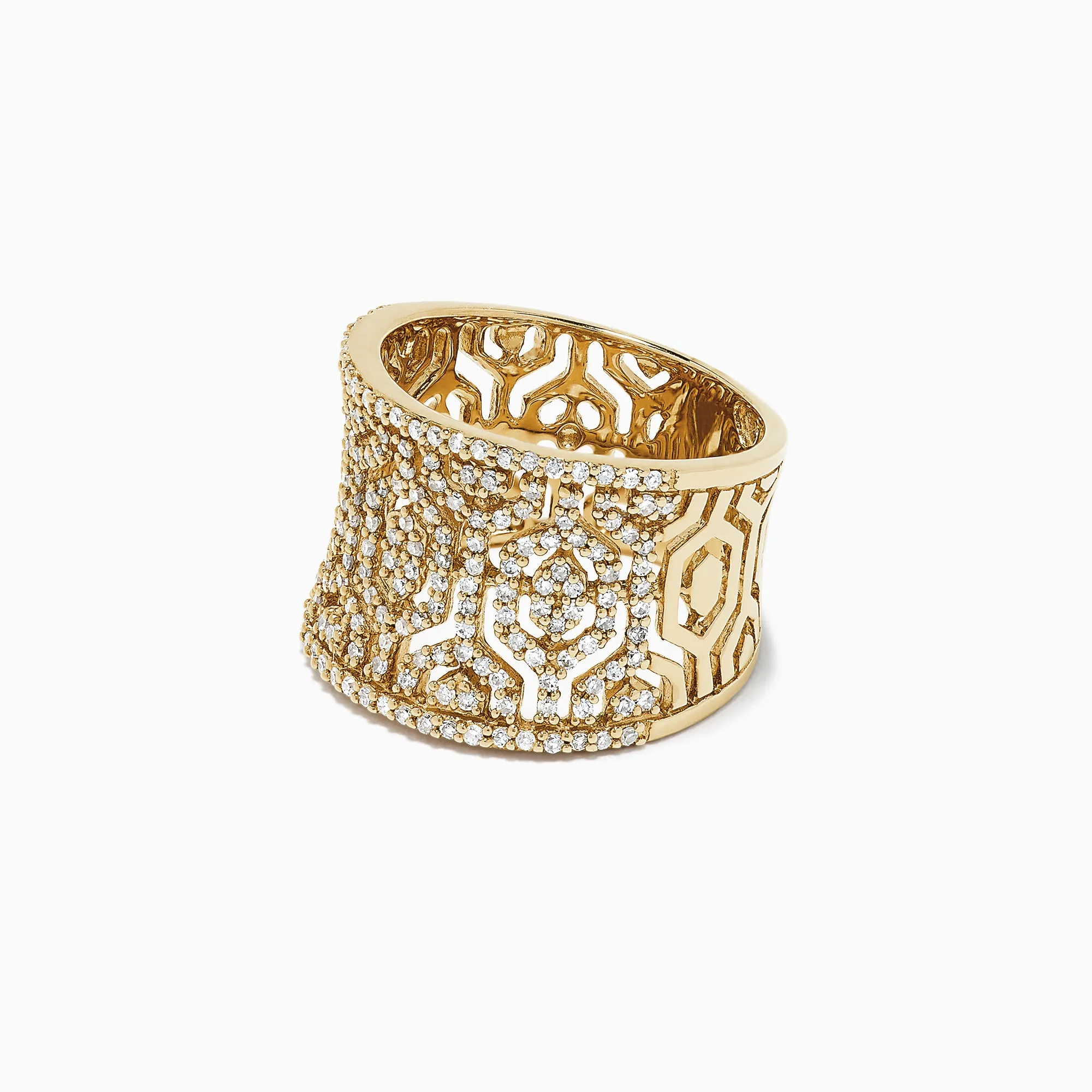 D'Oro 14K Yellow Gold Diamond Maze Ring, 0.79 TCW sold by Effy product image thumbnail 2