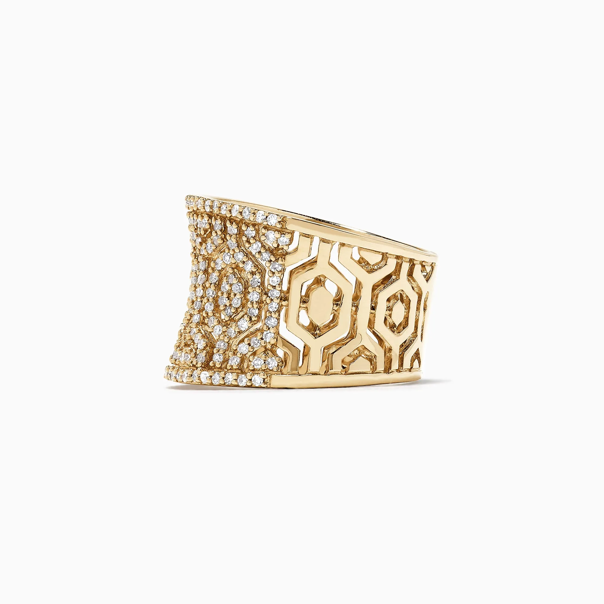 D'Oro 14K Yellow Gold Diamond Maze Ring, 0.79 TCW sold by Effy product image thumbnail 3