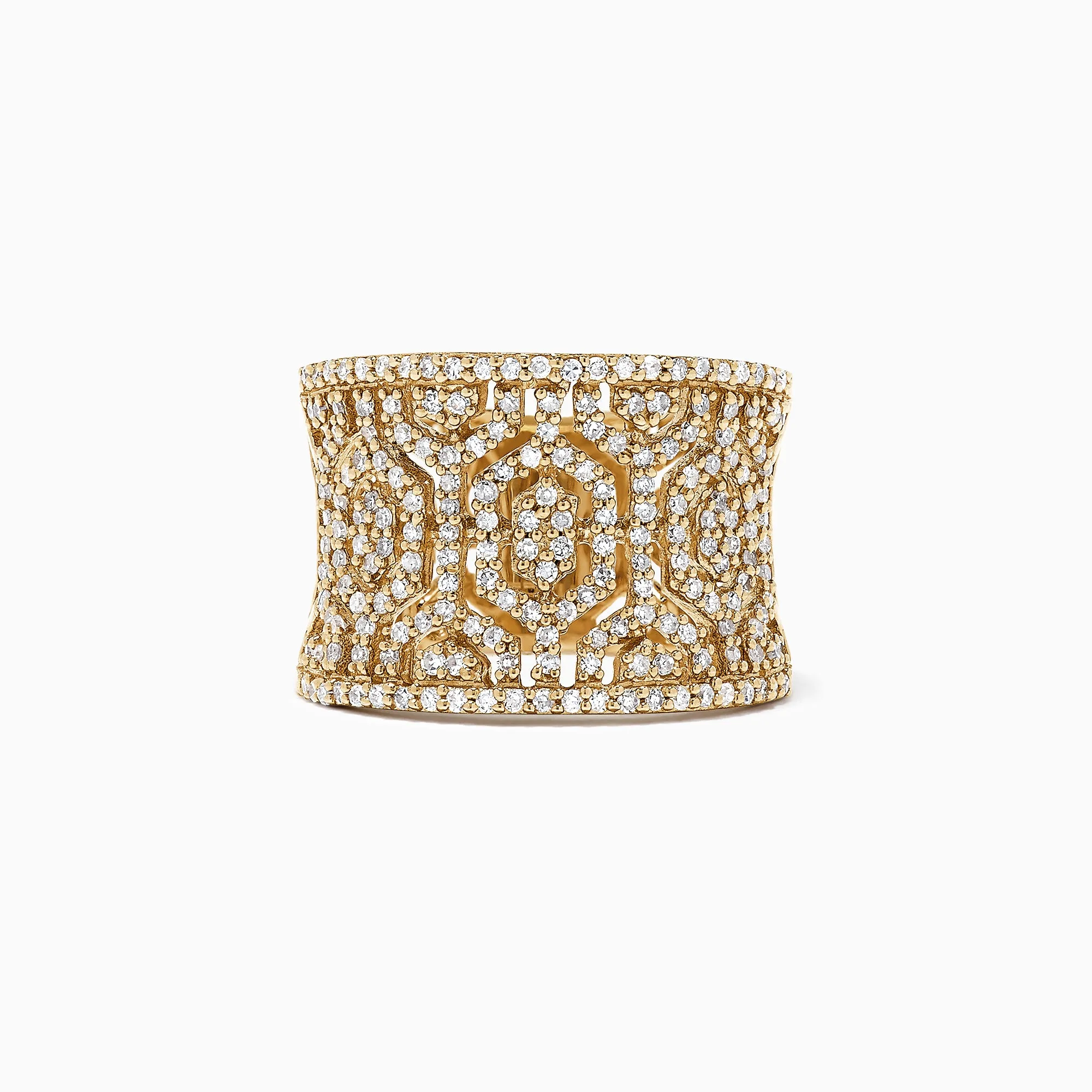 D'Oro 14K Yellow Gold Diamond Maze Ring, 0.79 TCW sold by Effy