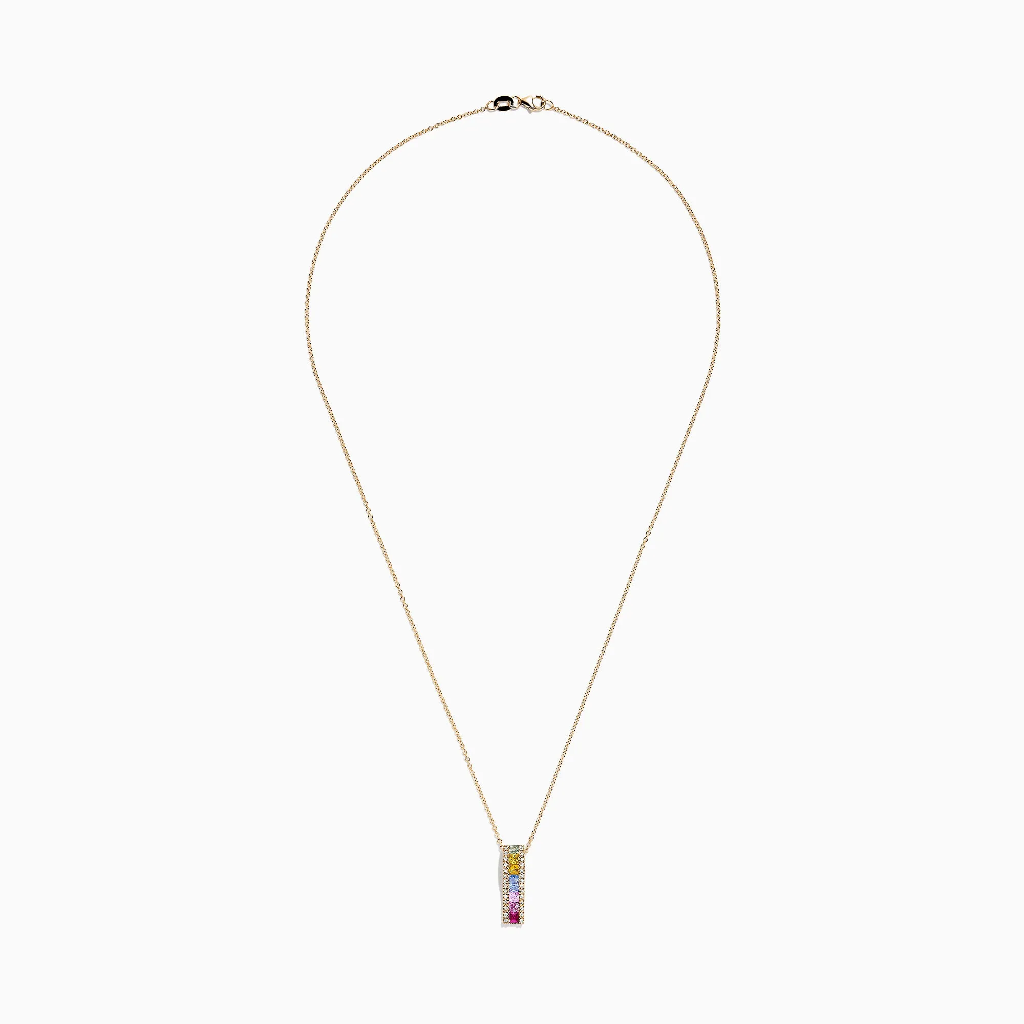 Watercolors 14K Yellow Gold Multi Sapphire & Diamond Pendant, 1.17 TCW sold by Effy product image thumbnail 4