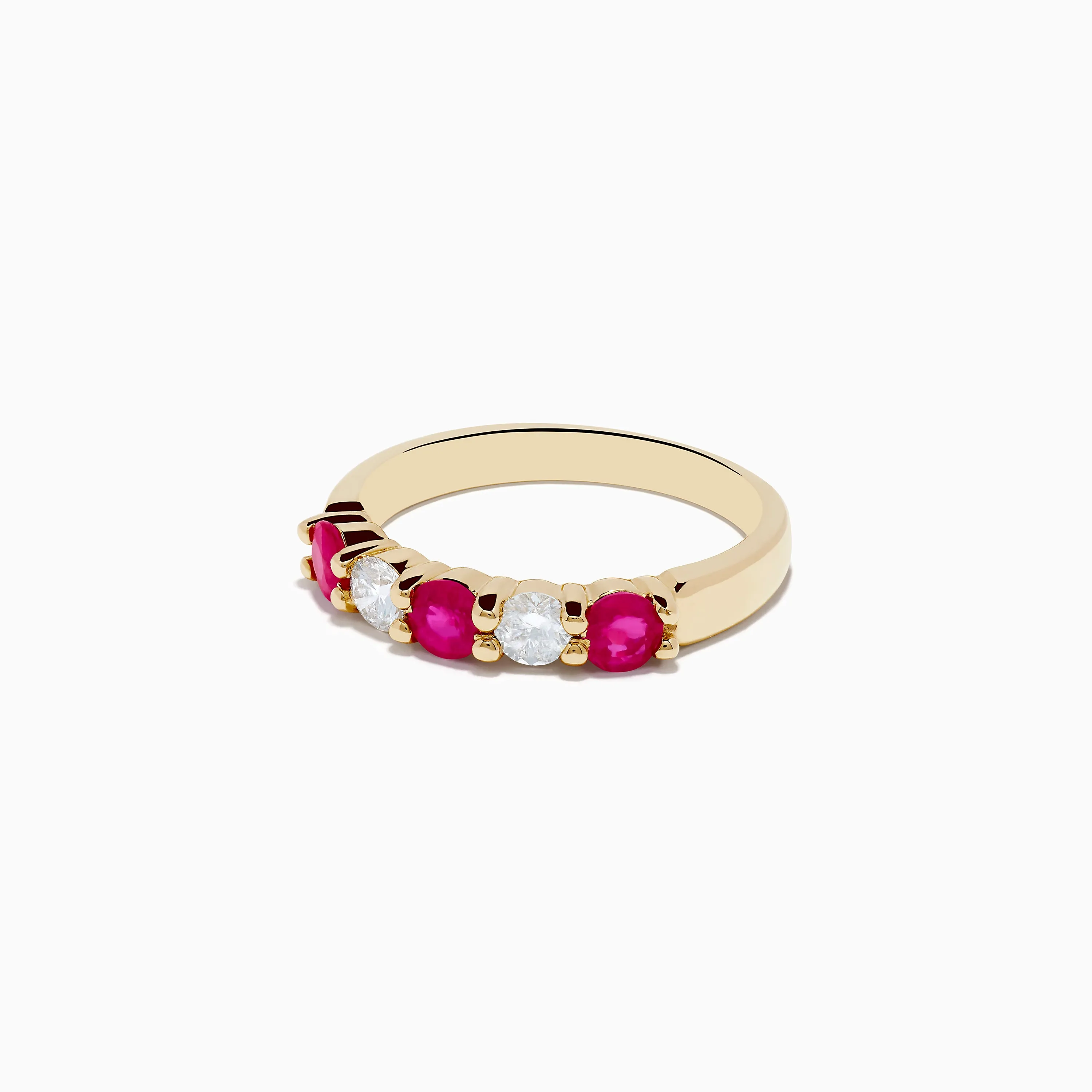 14K Yellow Gold Natural Ruby and Diamond Band, 1.08 TCW sold by Effy product image thumbnail 3