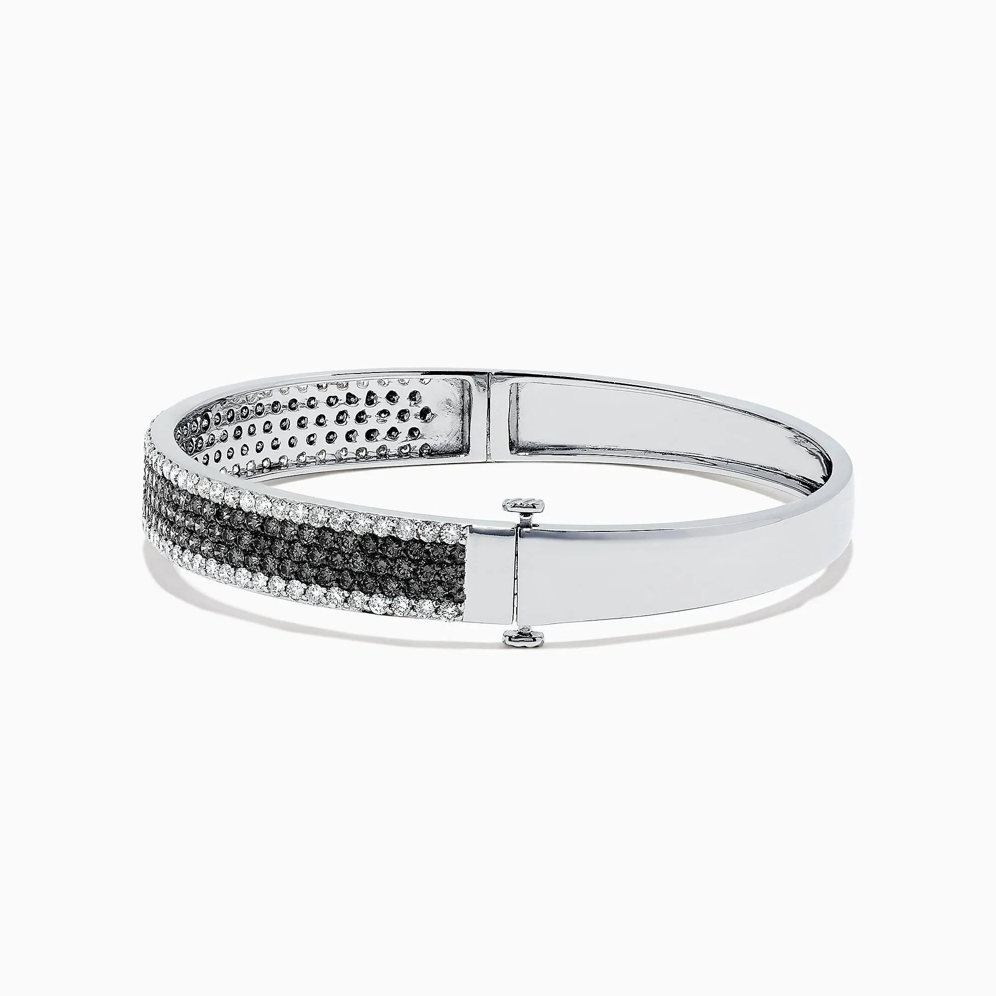 14K White Gold Black and White Diamond Bangle, 4.47 TCW sold by Effy product image thumbnail 3