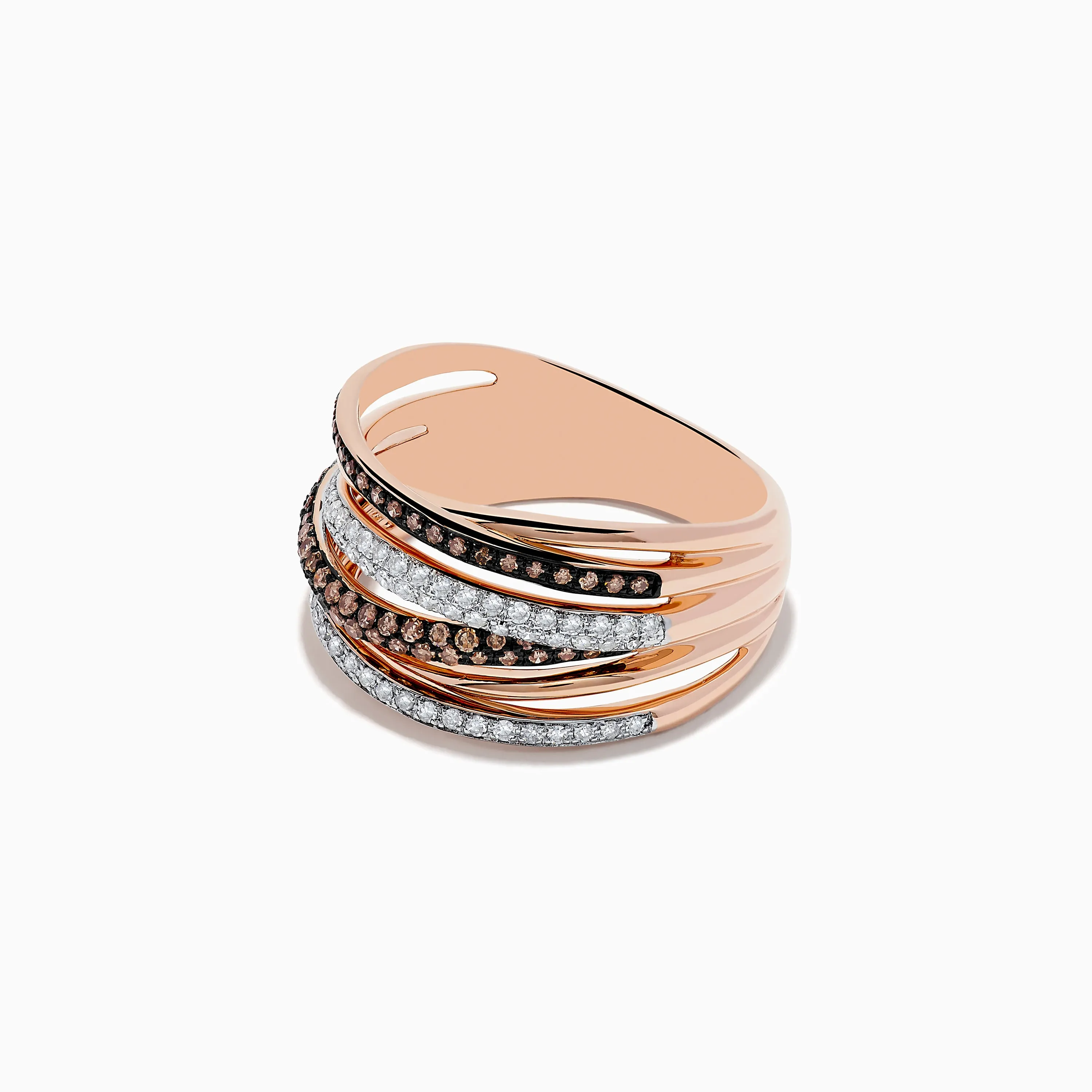 14K Rose Gold Brown and White Diamond Ring, 0.56 TCW sold by Effy product image thumbnail 2