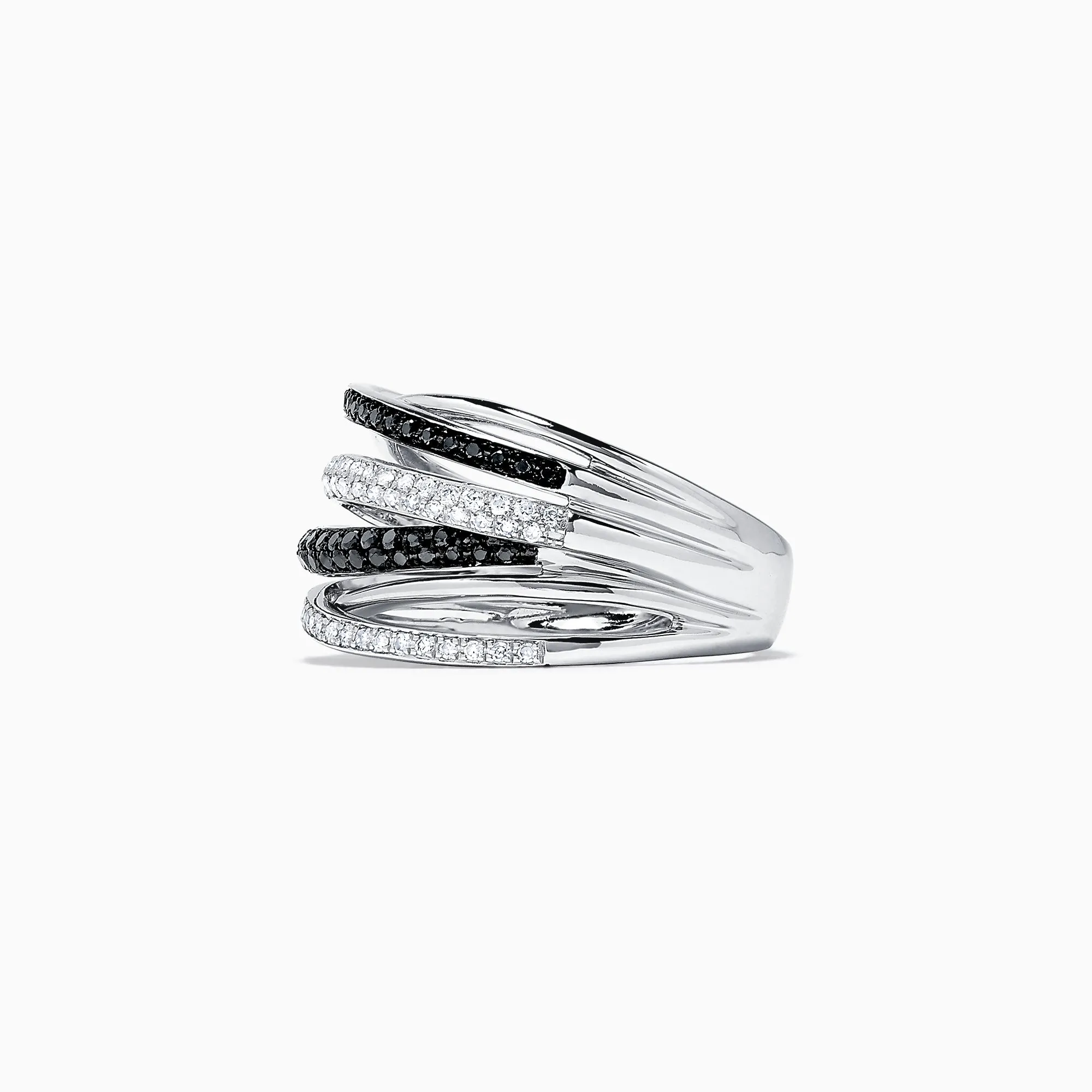 14K White Gold Black and White Diamond Ring, 0.56 TCW sold by Effy product image thumbnail 3