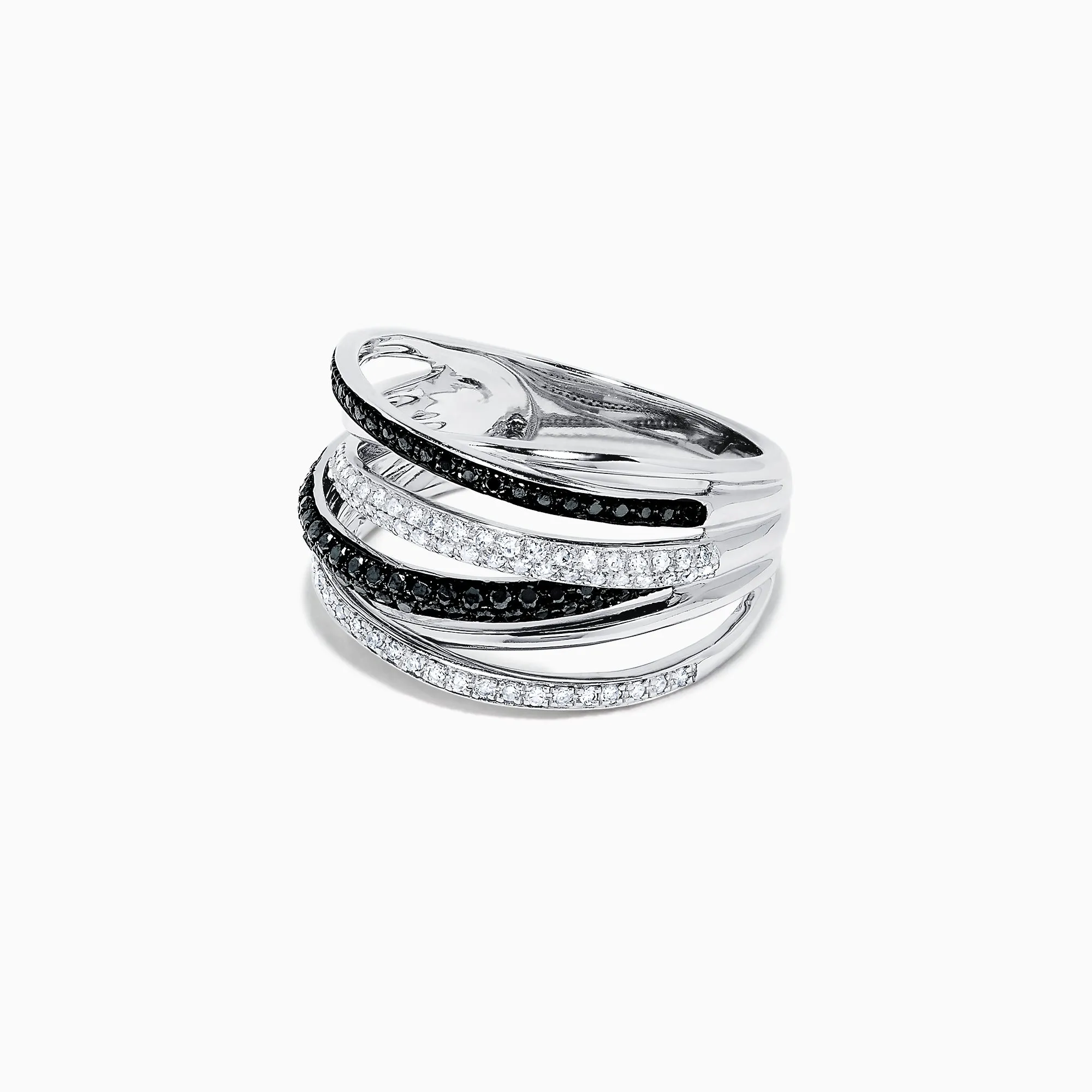 14K White Gold Black and White Diamond Ring, 0.56 TCW sold by Effy product image thumbnail 2