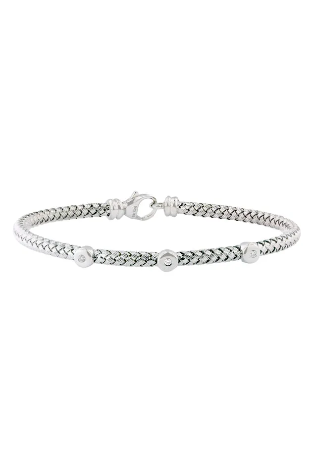 925 Sterling Silver and Diamond Bracelet, .04 TCW sold by Effy