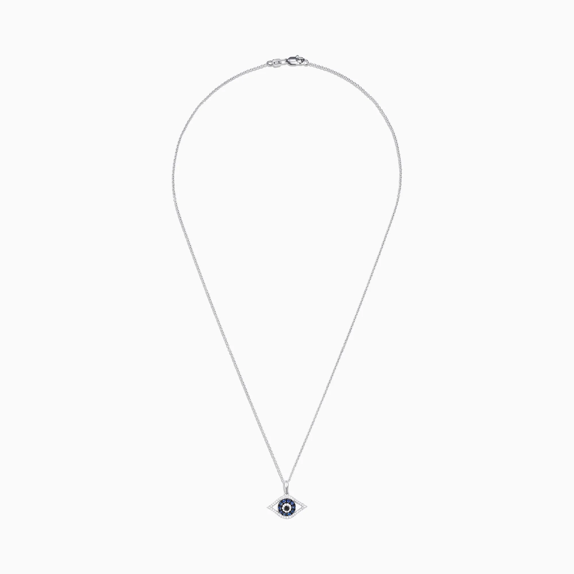 Novelty 14K White Gold Sapphire & Diamond Evil Eye Pendant, 0.42 TCW sold by Effy product image thumbnail 3