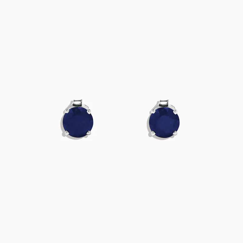 Royale Bleu 14K White Gold Sapphire Stud Earrings, 2.00 TCW sold by Effy