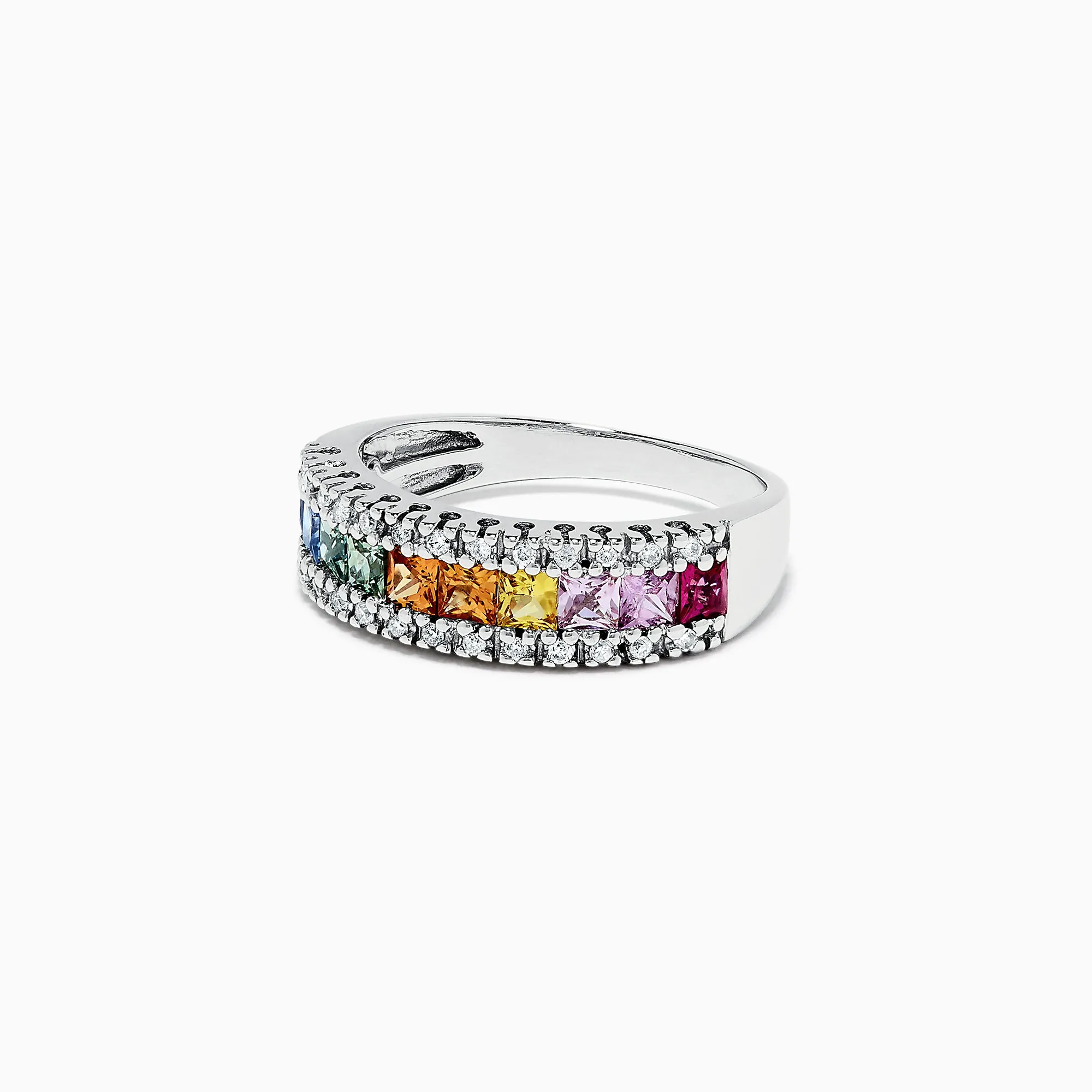 Watercolors 14K White Gold Sapphire & Diamond Ring, 1.46 TCW sold by Effy product image thumbnail 3