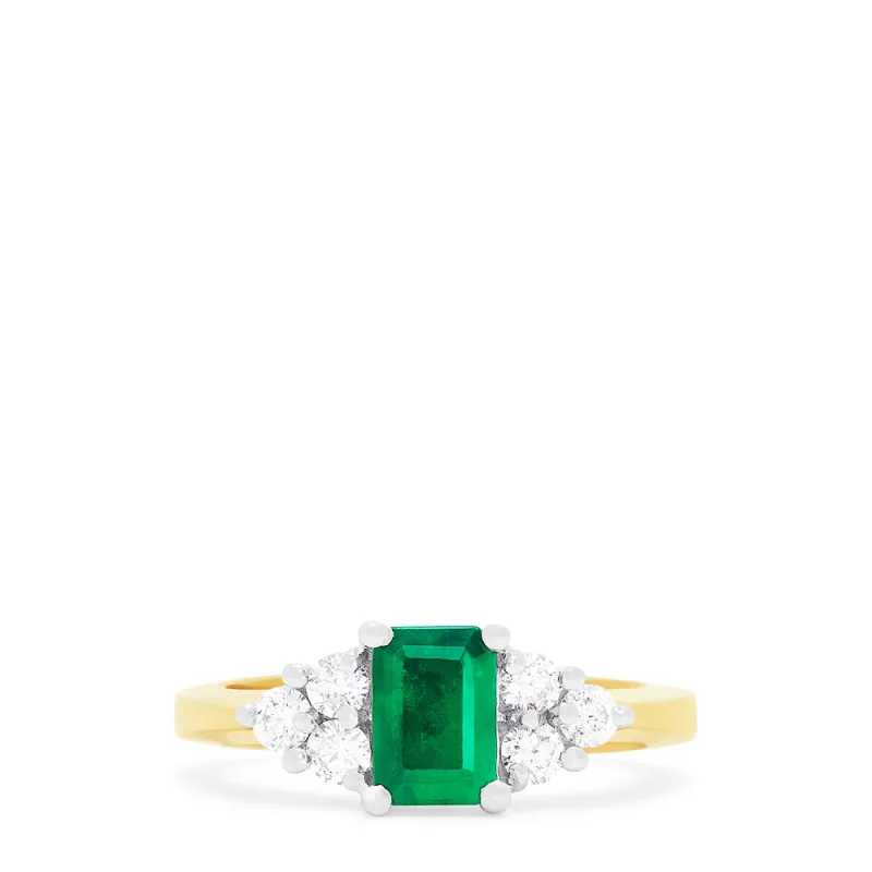 Brasilica 14K 2-Tone Gold Emerald and Diamond Ring, 1.36 TCW sold by Effy