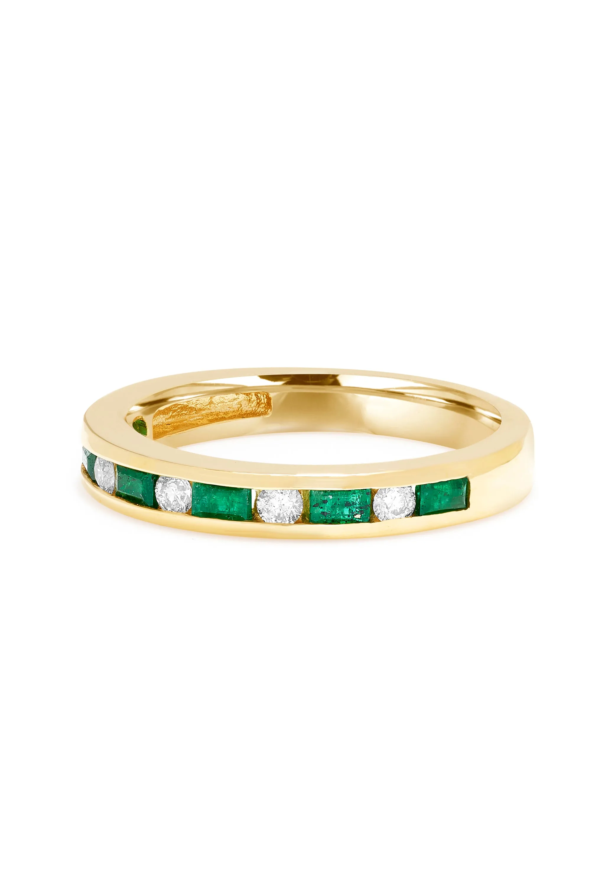 Brasilica 14K Yellow Gold Emerald and Diamond Channel-Set Ring, 0.66 TCW sold by Effy product image thumbnail 2