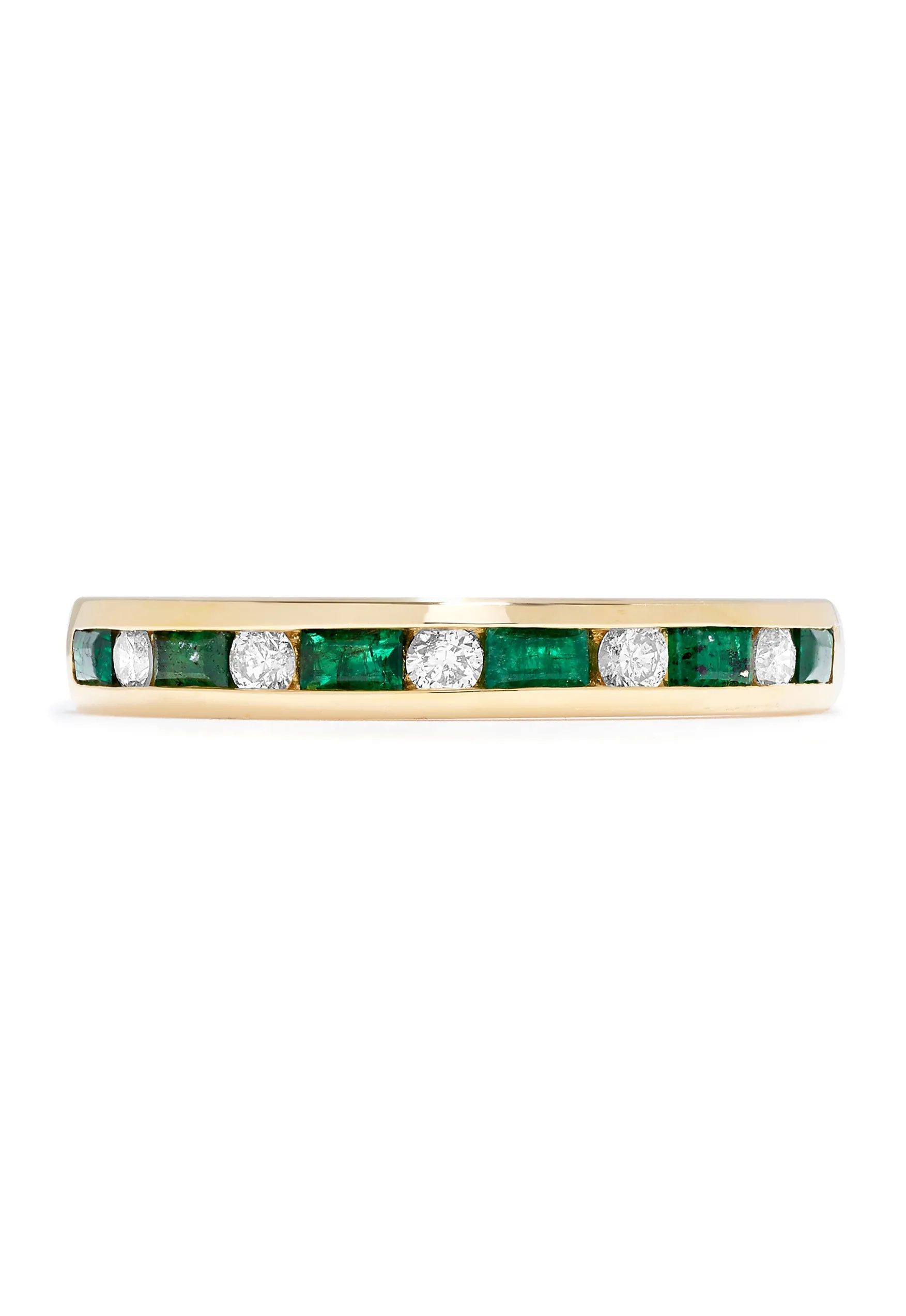 Brasilica 14K Yellow Gold Emerald and Diamond Channel-Set Ring, 0.66 TCW sold by Effy