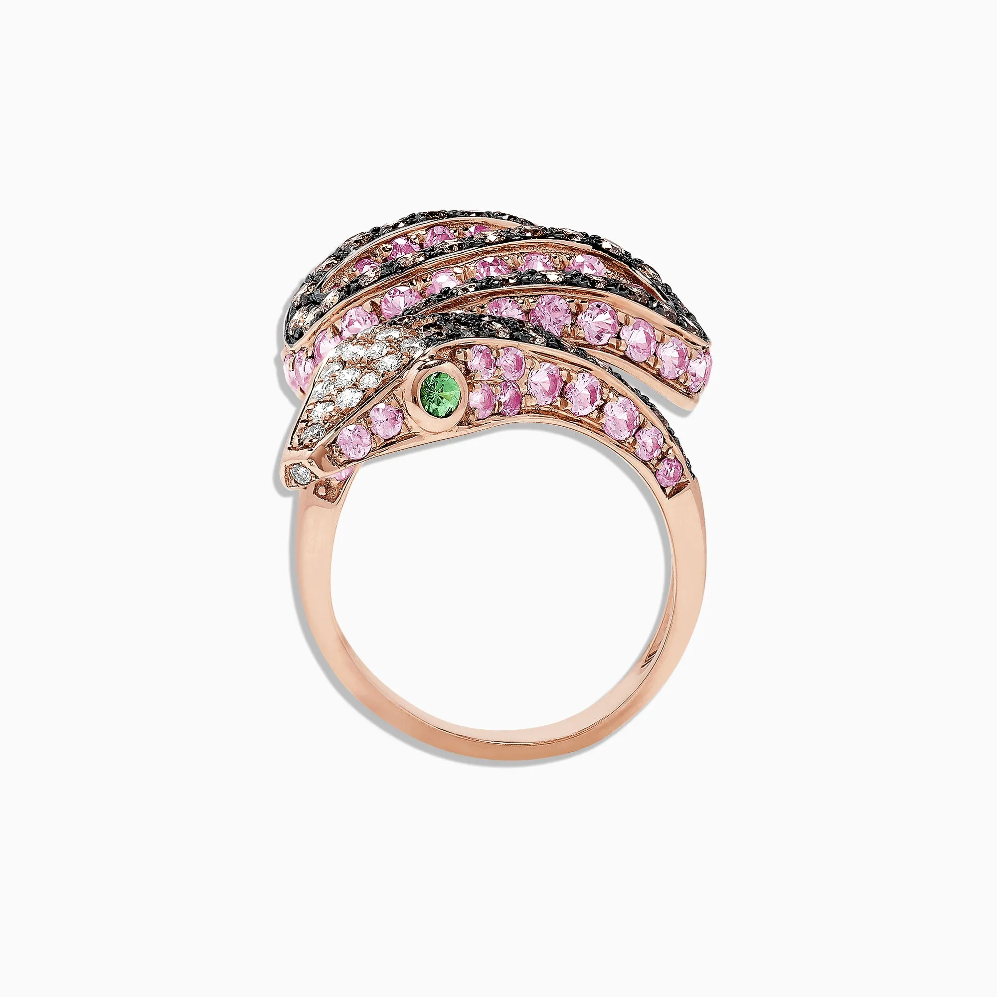 Safari 14K Rose Gold Multi Gemstone and Diamond Snake Ring, 4.38 TCW sold by Effy product image thumbnail 5
