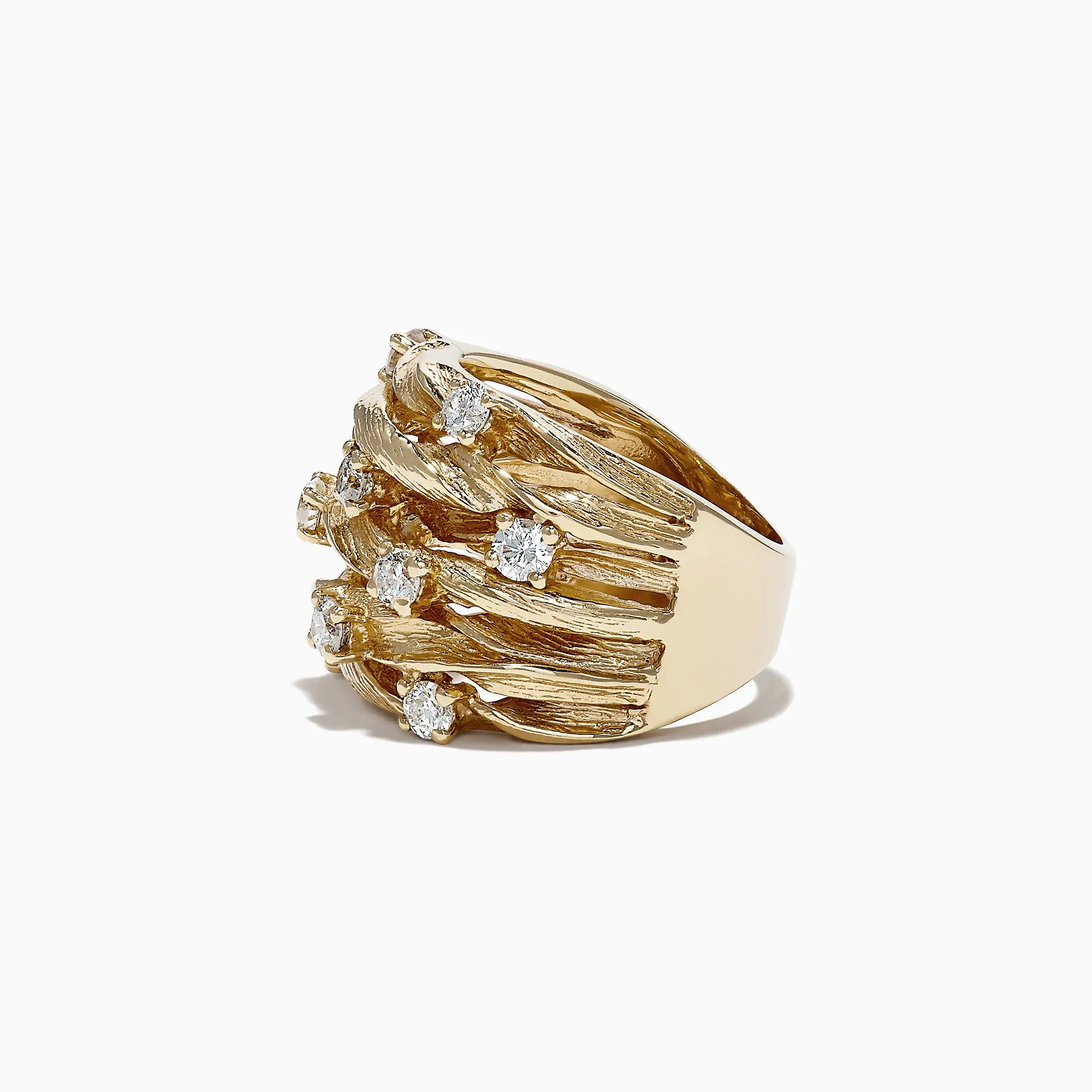 D'Oro 14K Yellow Gold Diamond Ring, 0.98 TCW sold by Effy product image thumbnail 3