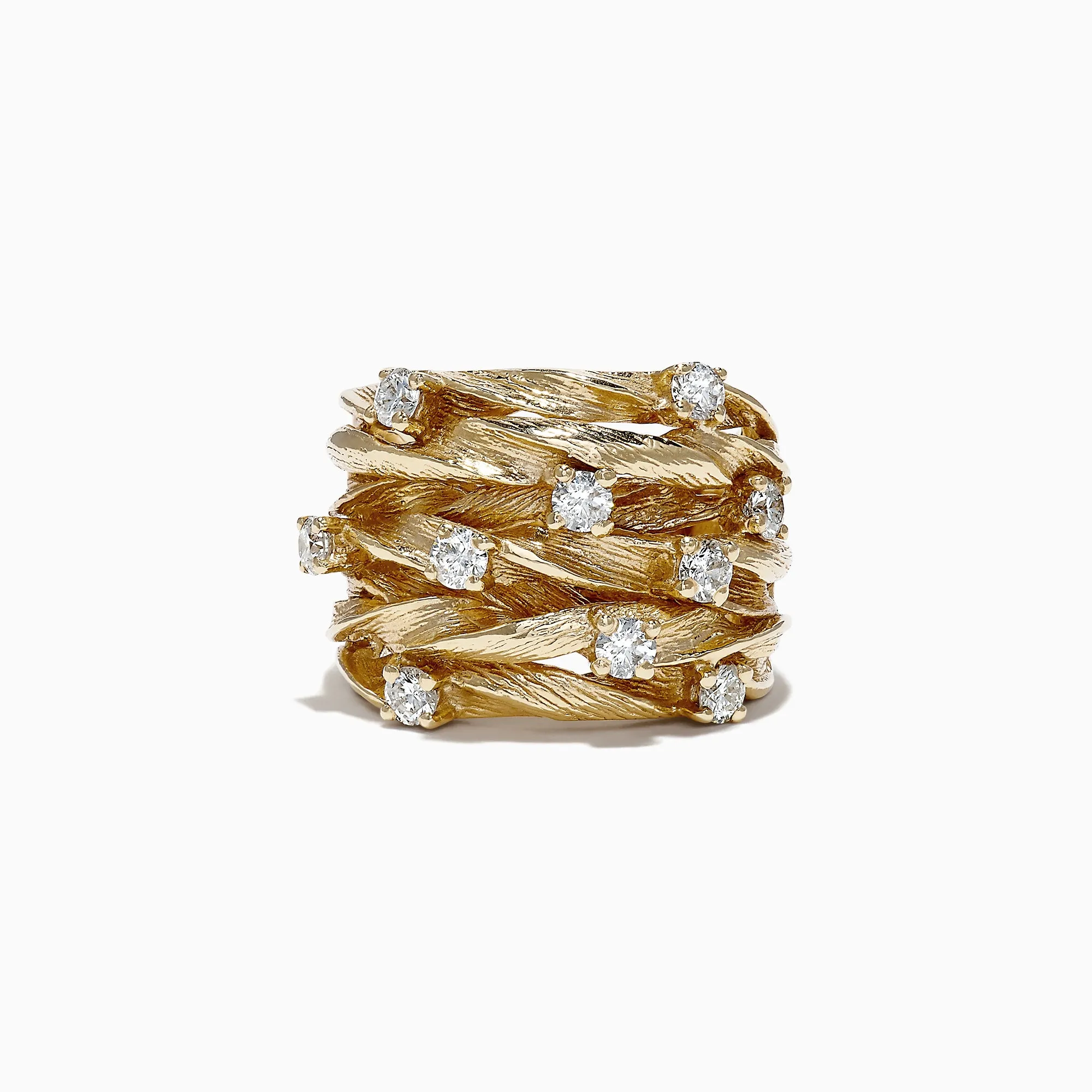 D'Oro 14K Yellow Gold Diamond Ring, 0.98 TCW sold by Effy