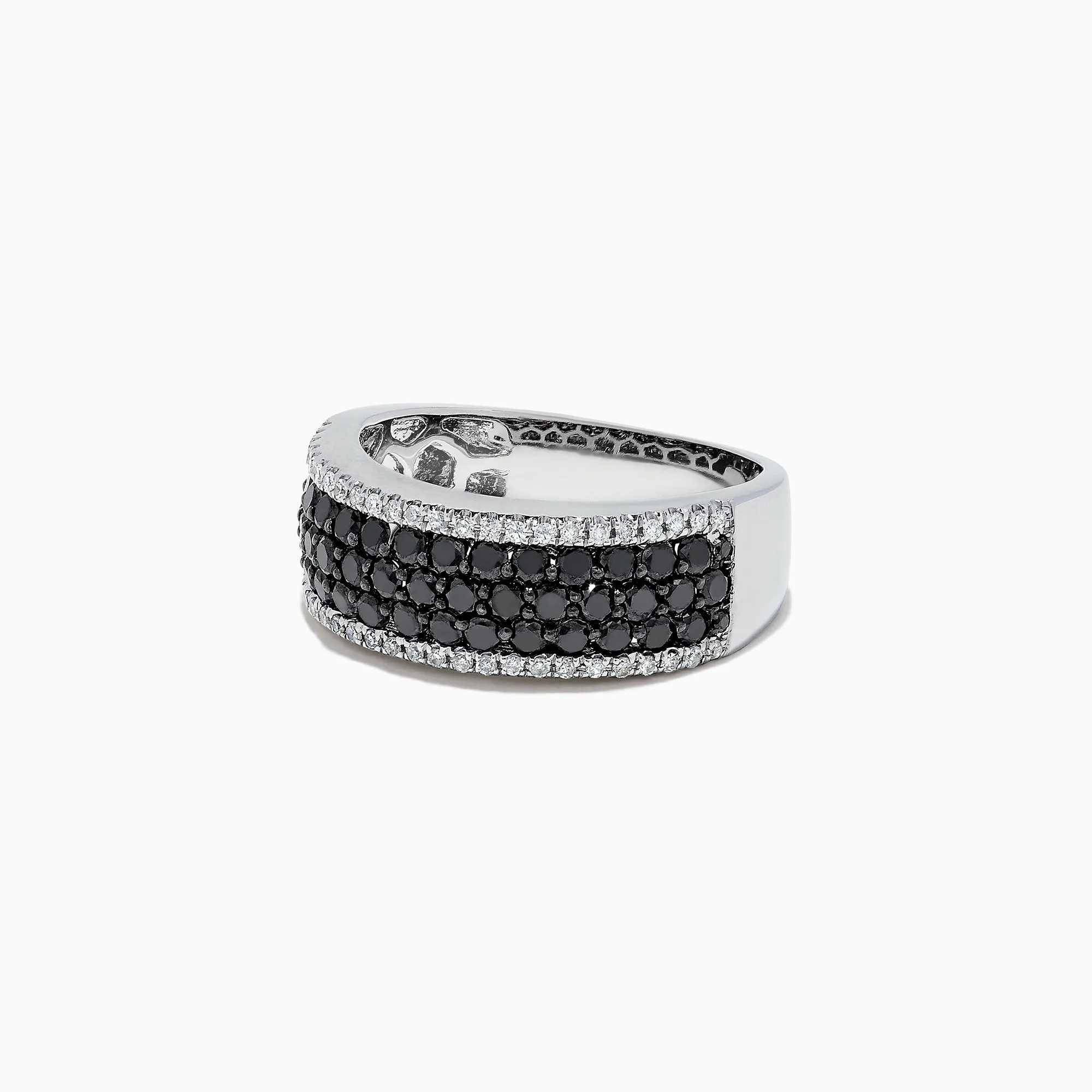 14K White Gold Black and White Diamond Ring, 1.28 TCW sold by Effy product image thumbnail 3