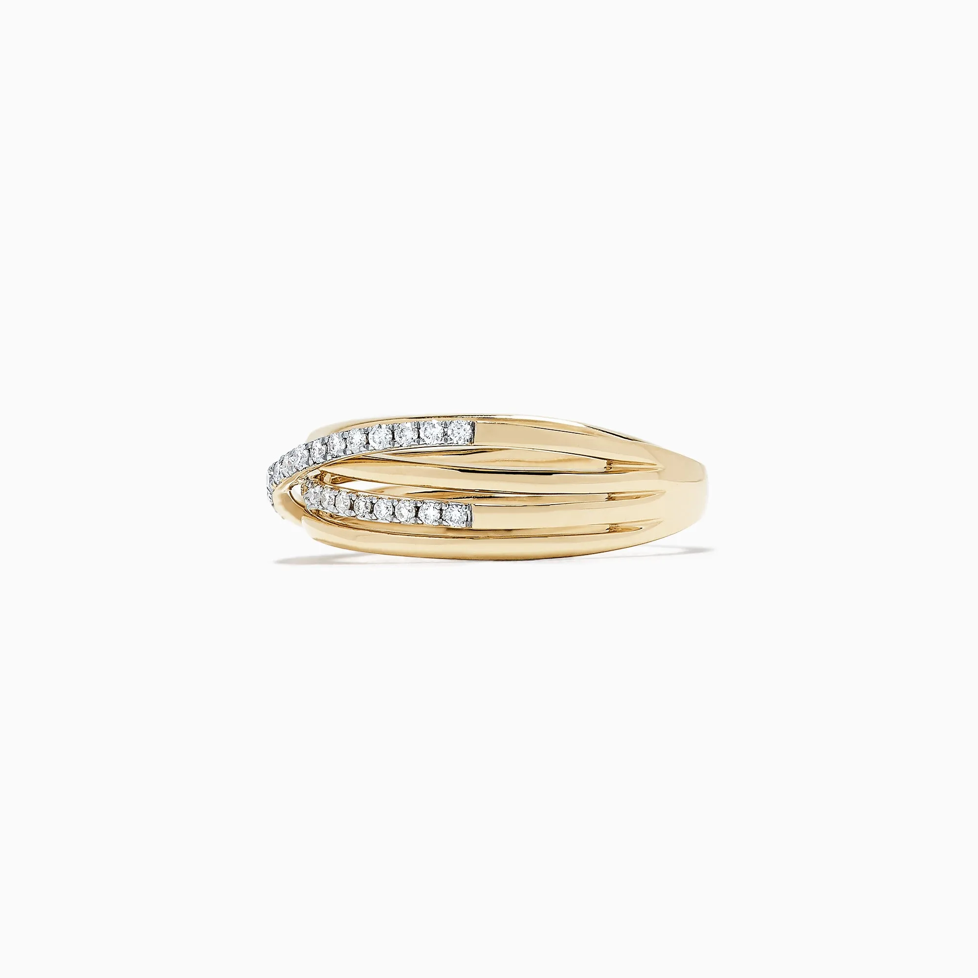 D'Oro 14K Yellow Gold Diamond Crossover Band, 0.29 TCW sold by Effy product image thumbnail 2
