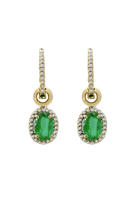 Brasilica 14K Yellow Gold Emerald and Diamond Earrings, 1.78 TCW sold by Effy