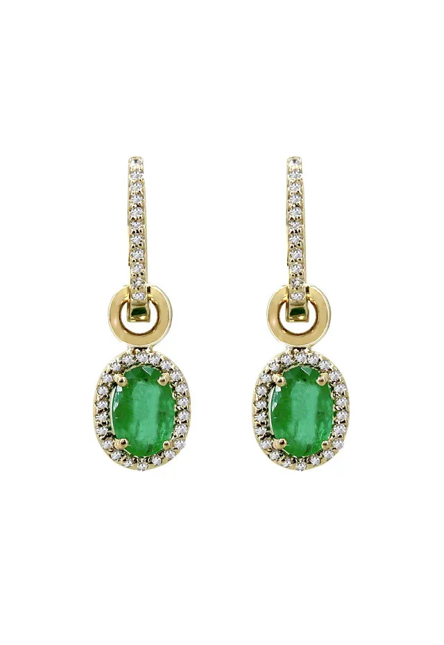Brasilica 14K Yellow Gold Emerald and Diamond Earrings, 1.78 TCW sold by Effy