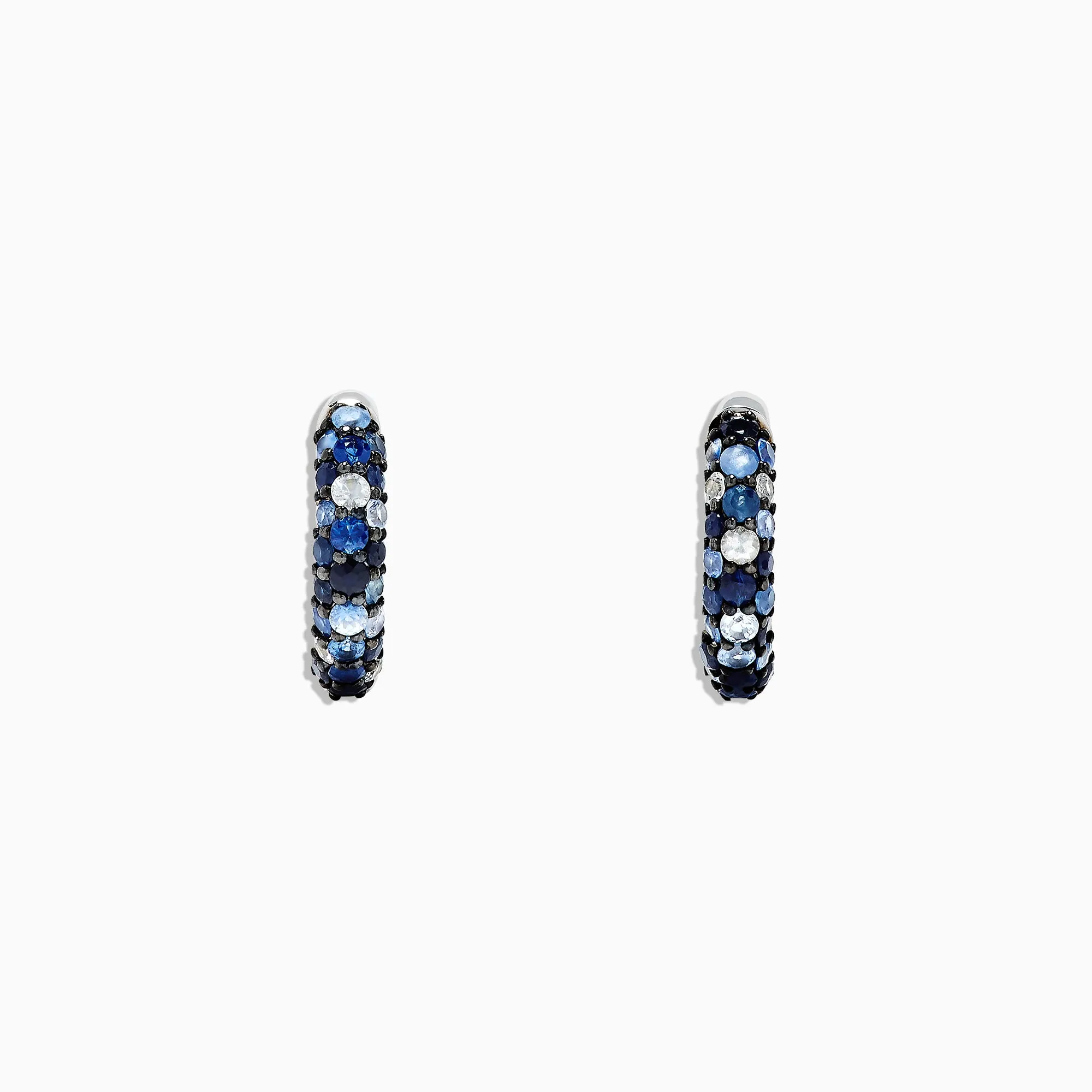 925 Sterling Silver Blue Sapphire Splash 1/2" Hoop Earrings, 1.77 TCW sold by Effy