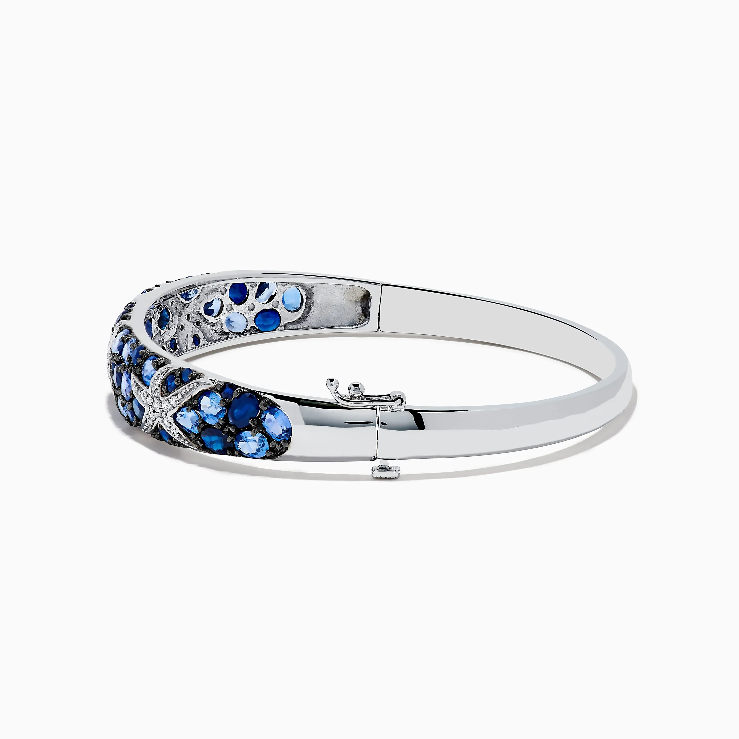 Seaside 14K White Gold Sapphire & Diamond Starfish Bangle, 8.25 TCW sold by Effy product image thumbnail 2