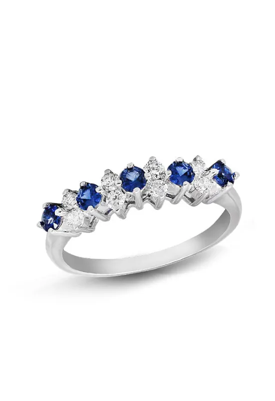 Gemma Blue Sapphire and Diamond Ring, 0.76 TCW sold by Effy