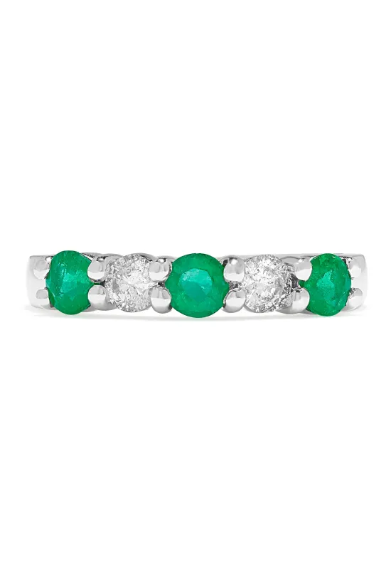 Brasilica 14K White Gold Emerald and Diamond Ring, 0.95 TCW sold by Effy