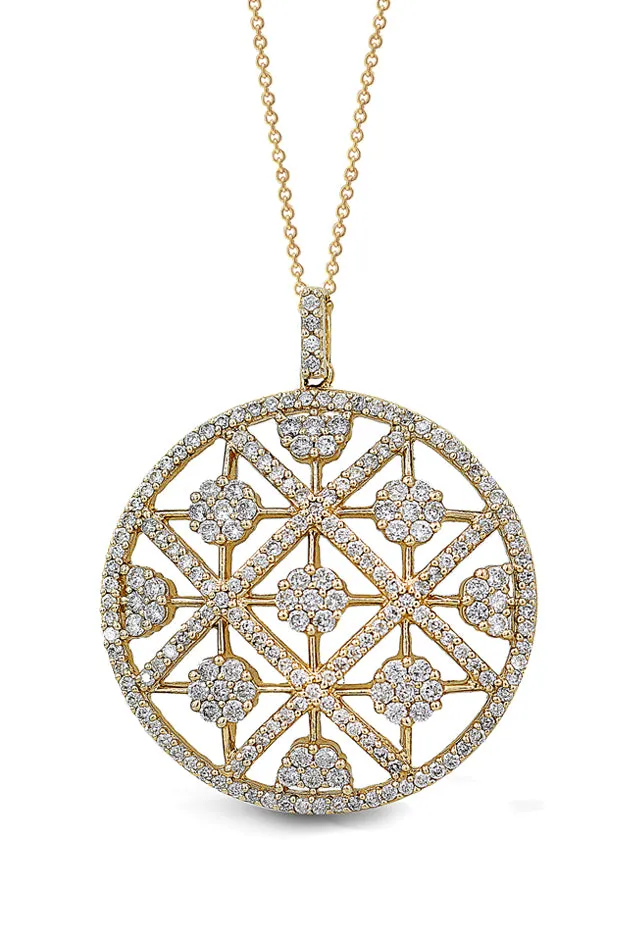 D'Oro 14K Yellow Gold Diamond Pendant, 2.08 TCW sold by Effy