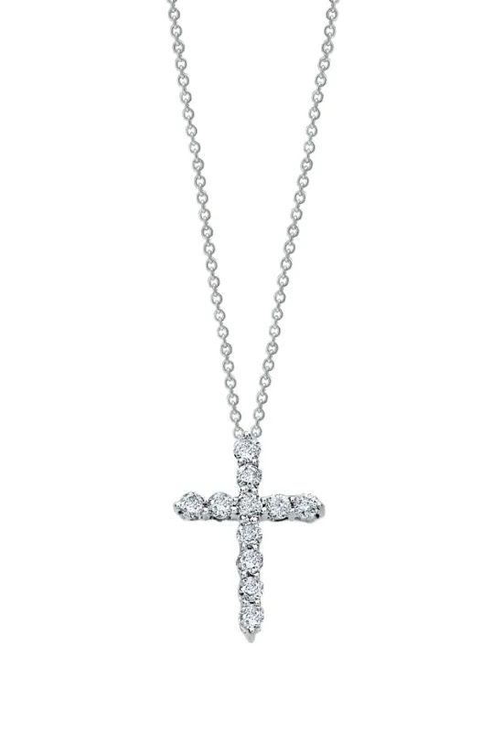 Novelty 14K White Gold Diamond Small Cross Pendant, 0.24 TCW sold by Effy