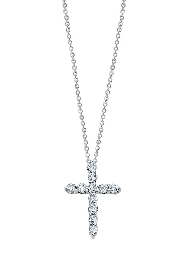 Novelty 14K White Gold Diamond Small Cross Pendant, 0.24 TCW sold by Effy