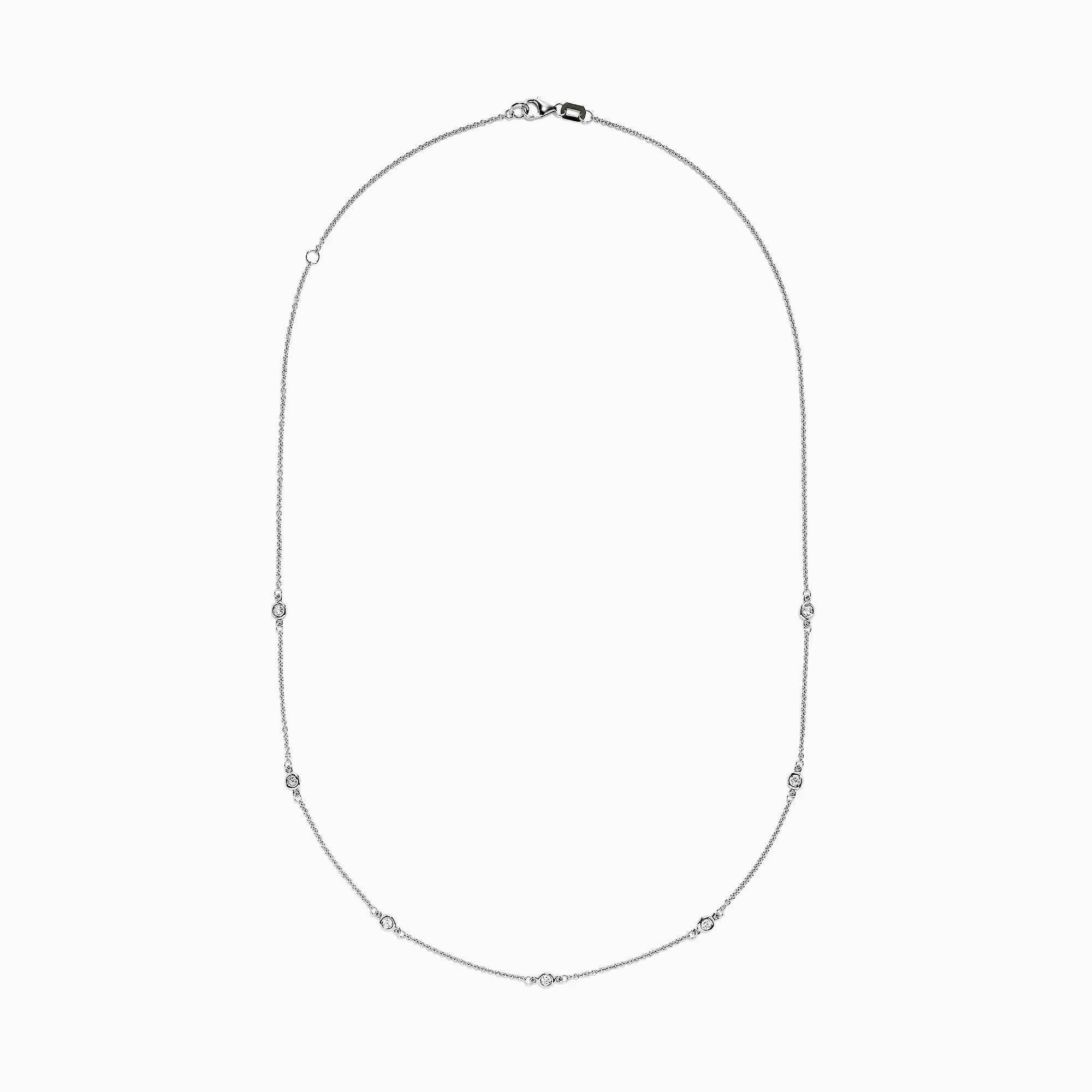 14K White Gold 18" Diamond Station Necklace, 0.21 TCW sold by Effy product image thumbnail 2