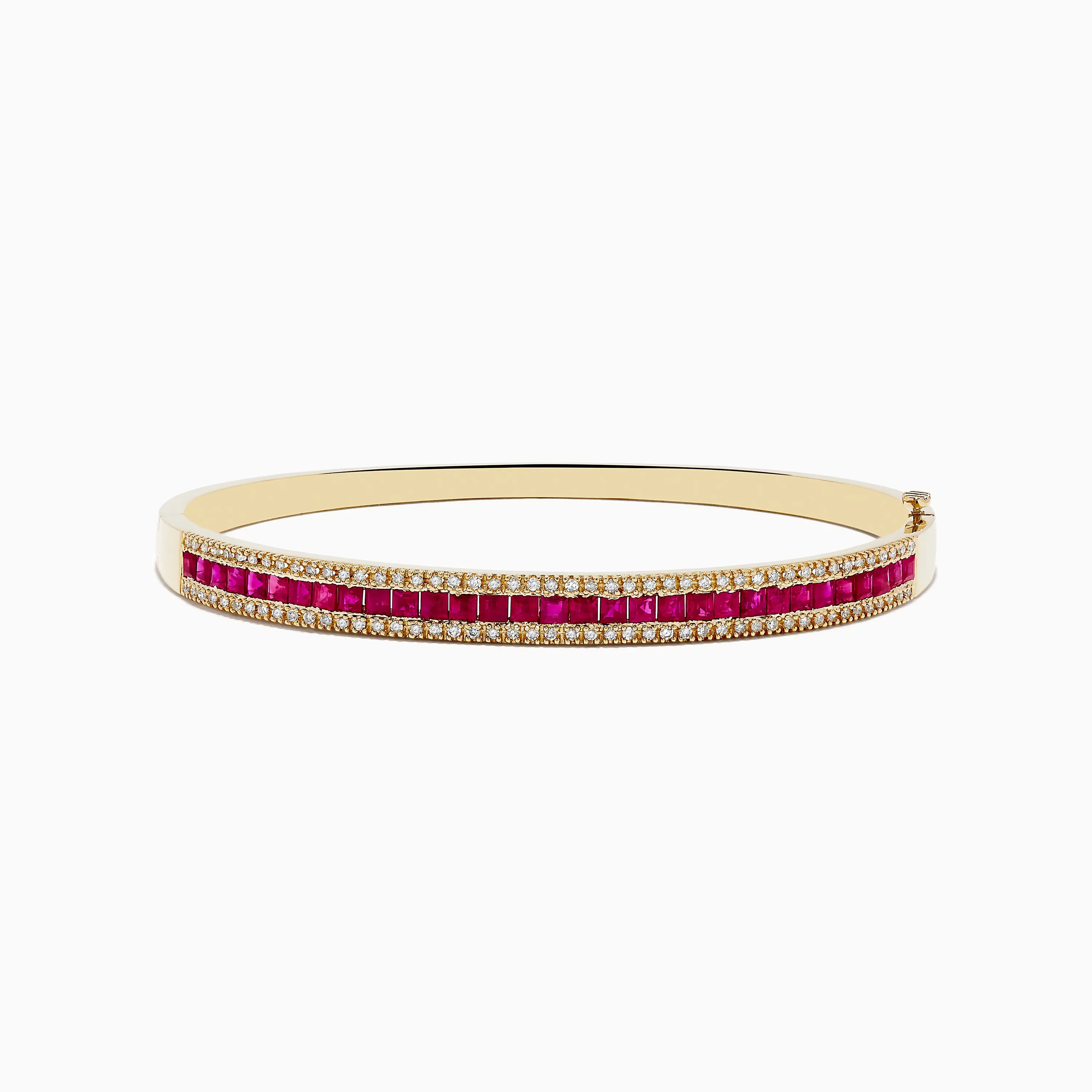 14K Yellow Gold Natural Ruby and Diamond Bangle, 3.60 TCW sold by Effy