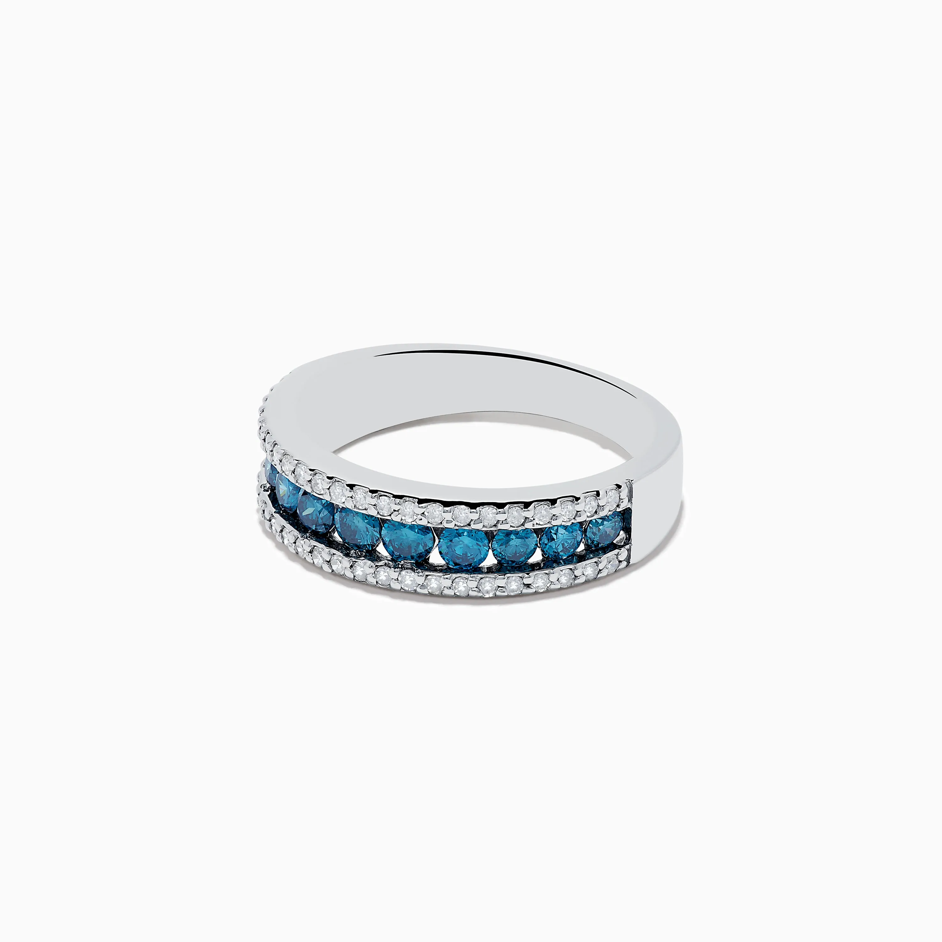 Bella Bleu 14K White Gold Blue & White Diamond Ring, 0.89 TCW sold by Effy product image thumbnail 2