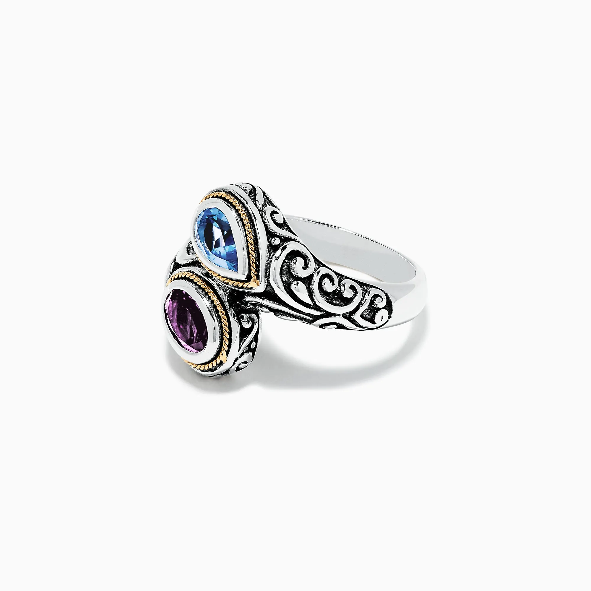 925 Sterling Silver & 18K Gold Topaz and Amethyst Ring, 1.62 TCW sold by Effy product image thumbnail 3