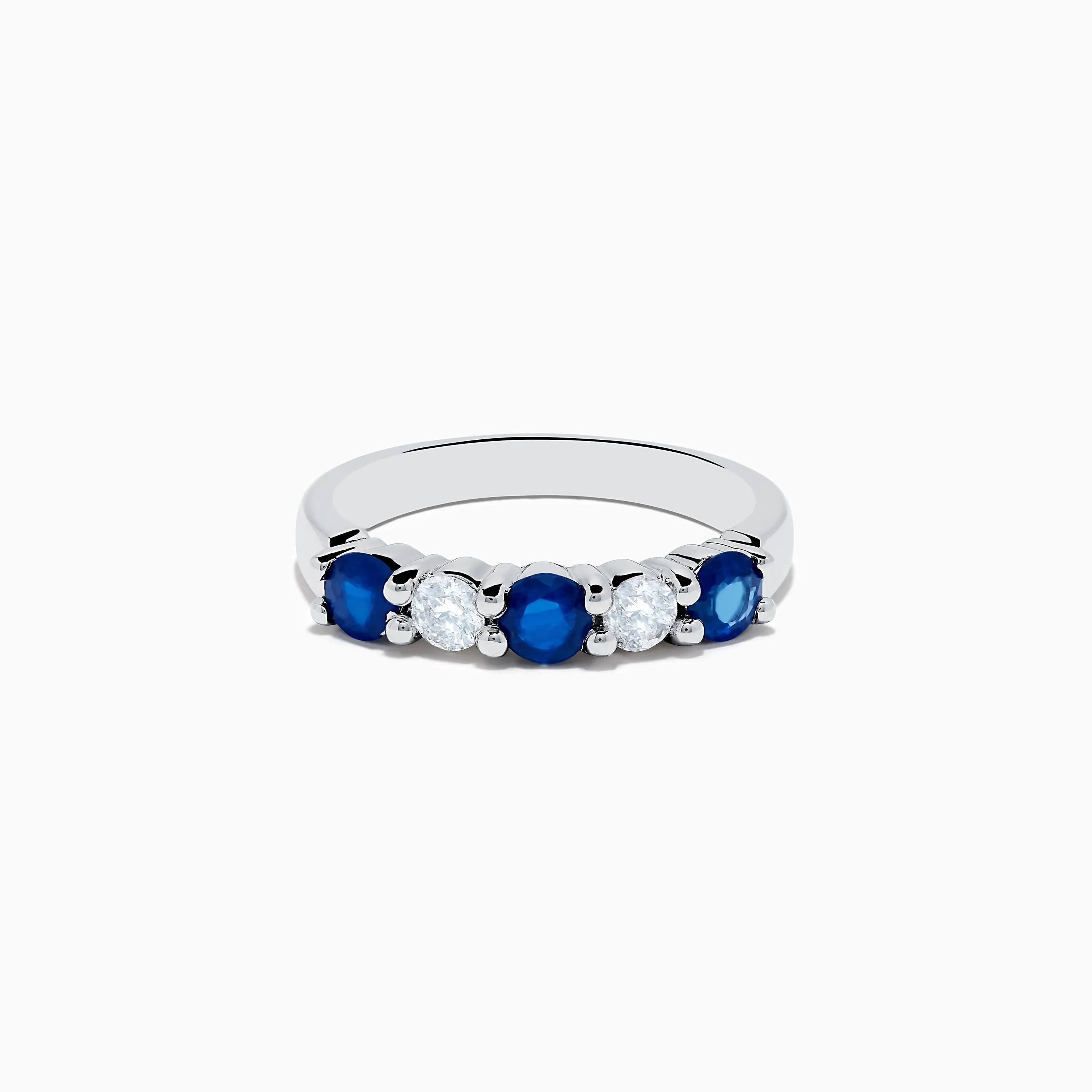 14K White Gold Blue Sapphire and Diamond Ring, 1.14 TCW sold by Effy