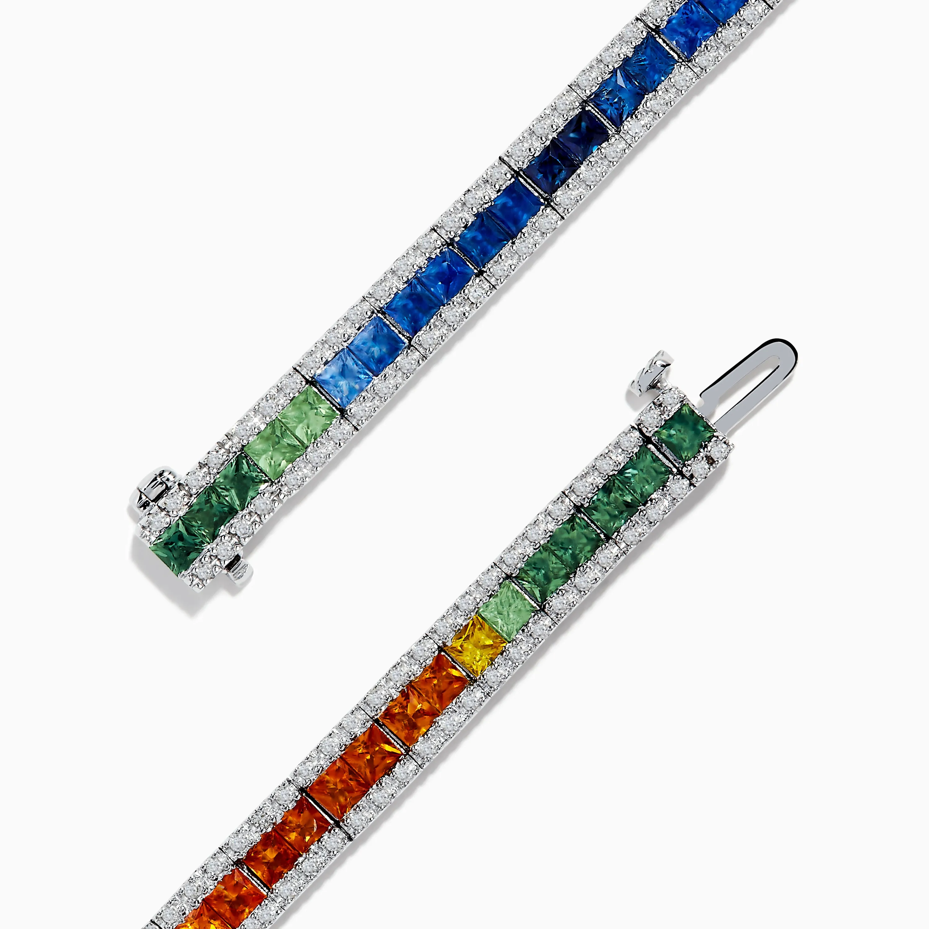 Watercolors 14K White Gold Multi Sapphire & Diamond Bracelet, 9.16 TCW sold by Effy product image thumbnail 2