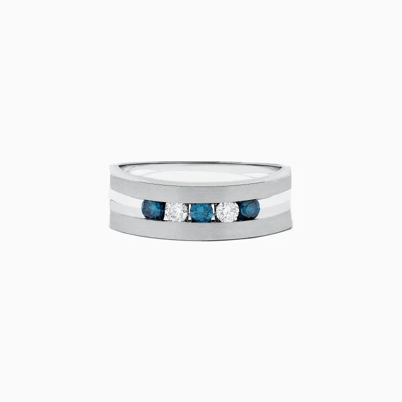 Men's Men's Blue and White Diamond Ring, .49 TCW sold by Effy