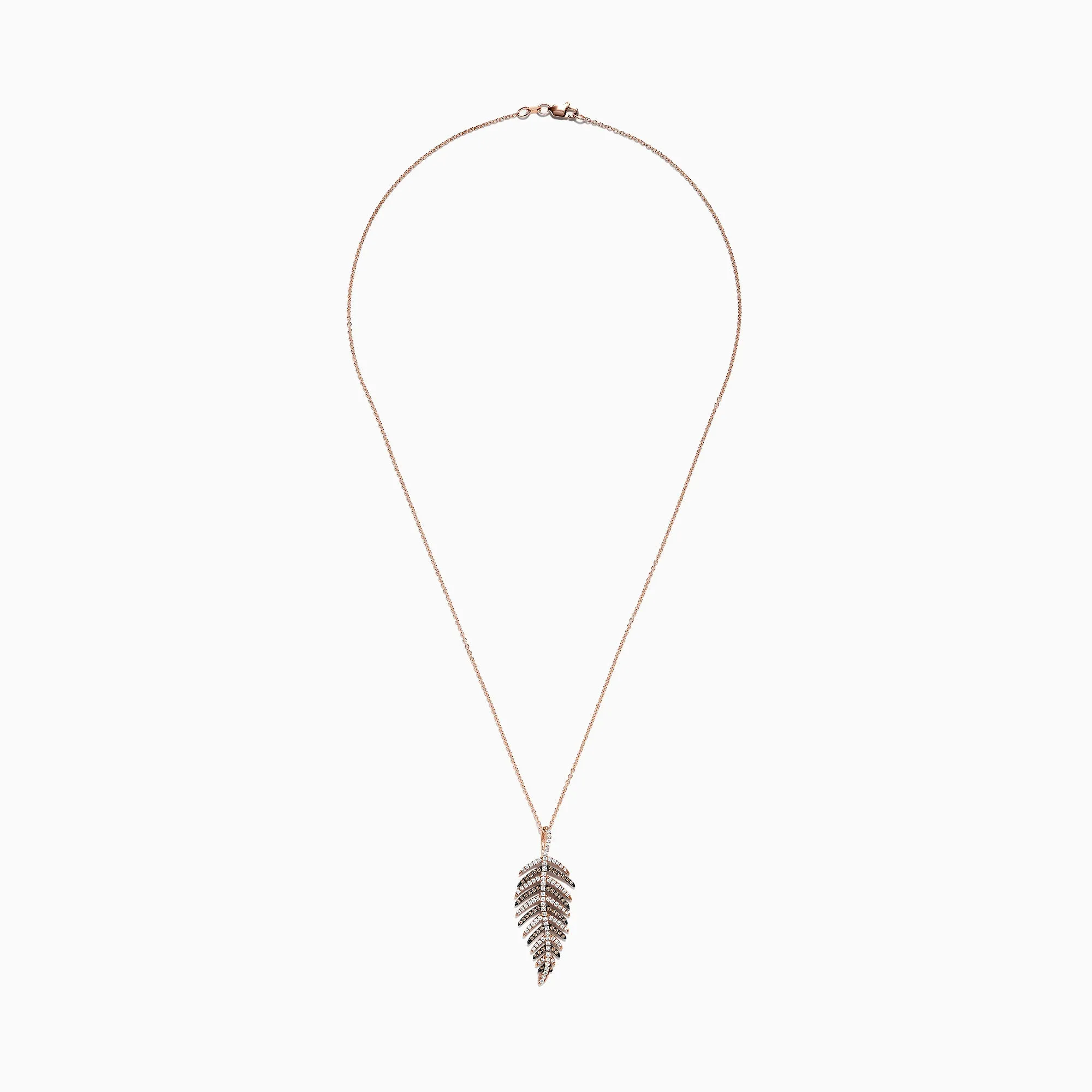 14K Rose Gold Brown and White Diamond Pendant, 0.89 TCW sold by Effy product image thumbnail 2