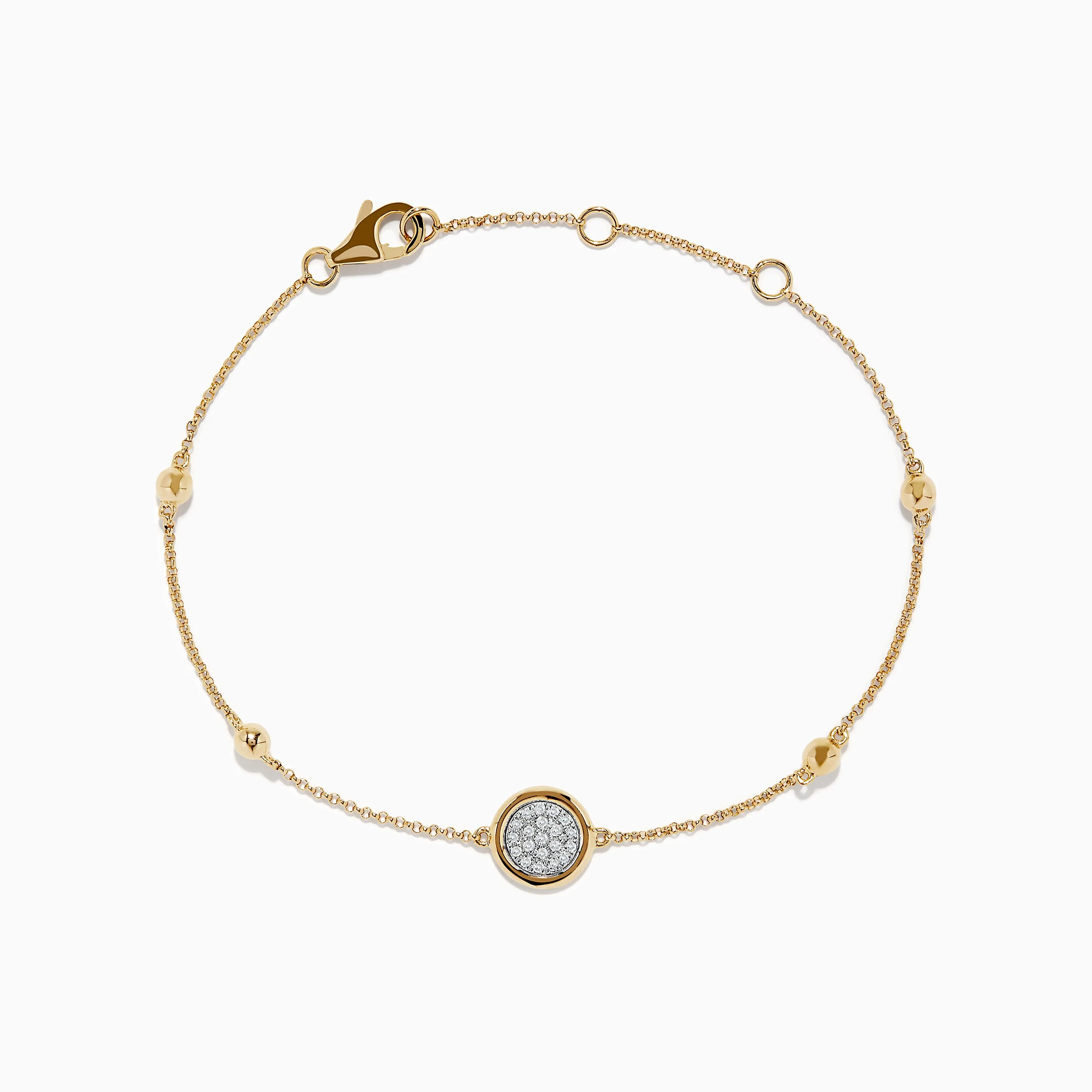 Novelty 14K Yellow Gold Diamond Bracelet, 0.09 TCW sold by Effy
