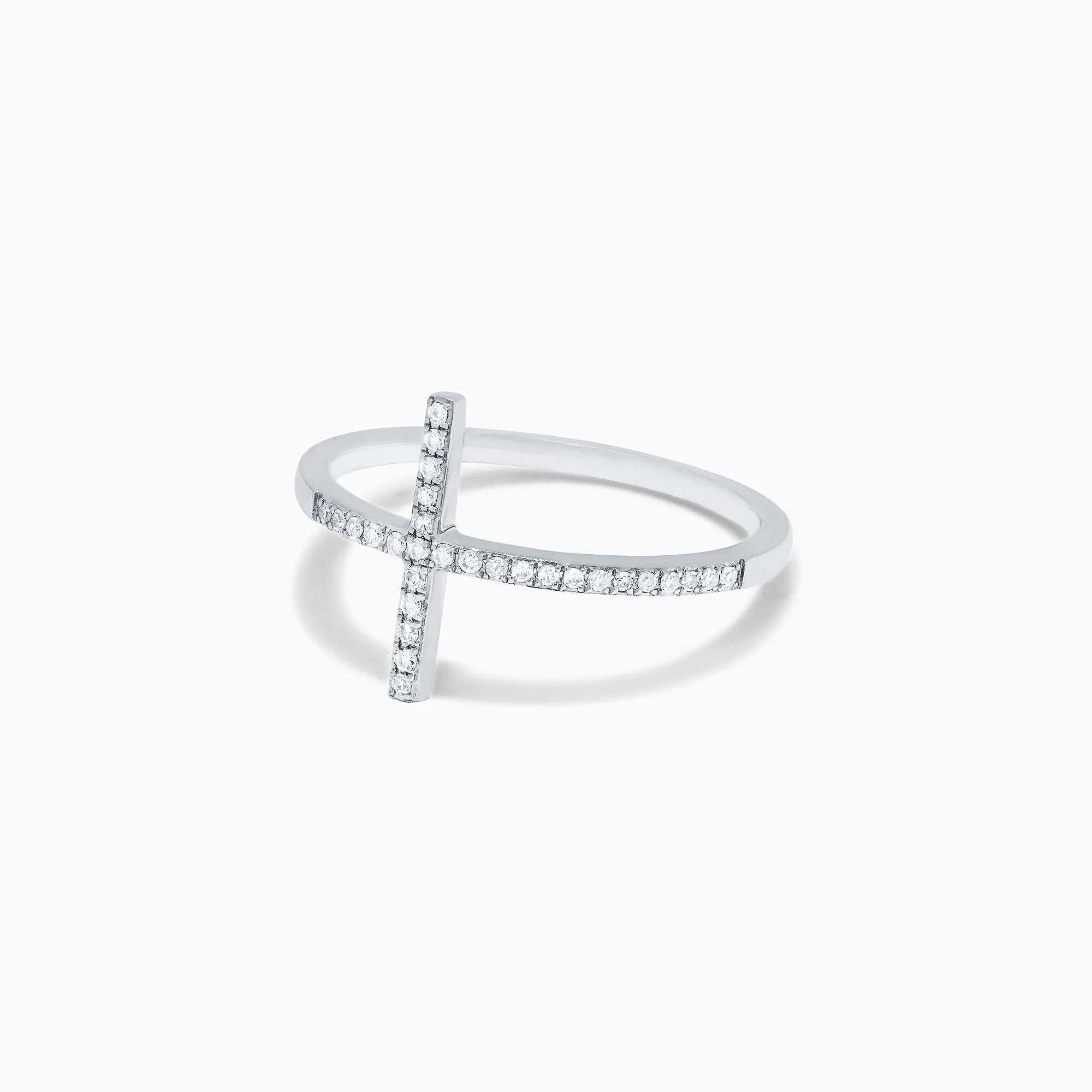 Novelty 14K White Gold Diamond Cross Ring, 0.10 TCW sold by Effy product image thumbnail 3
