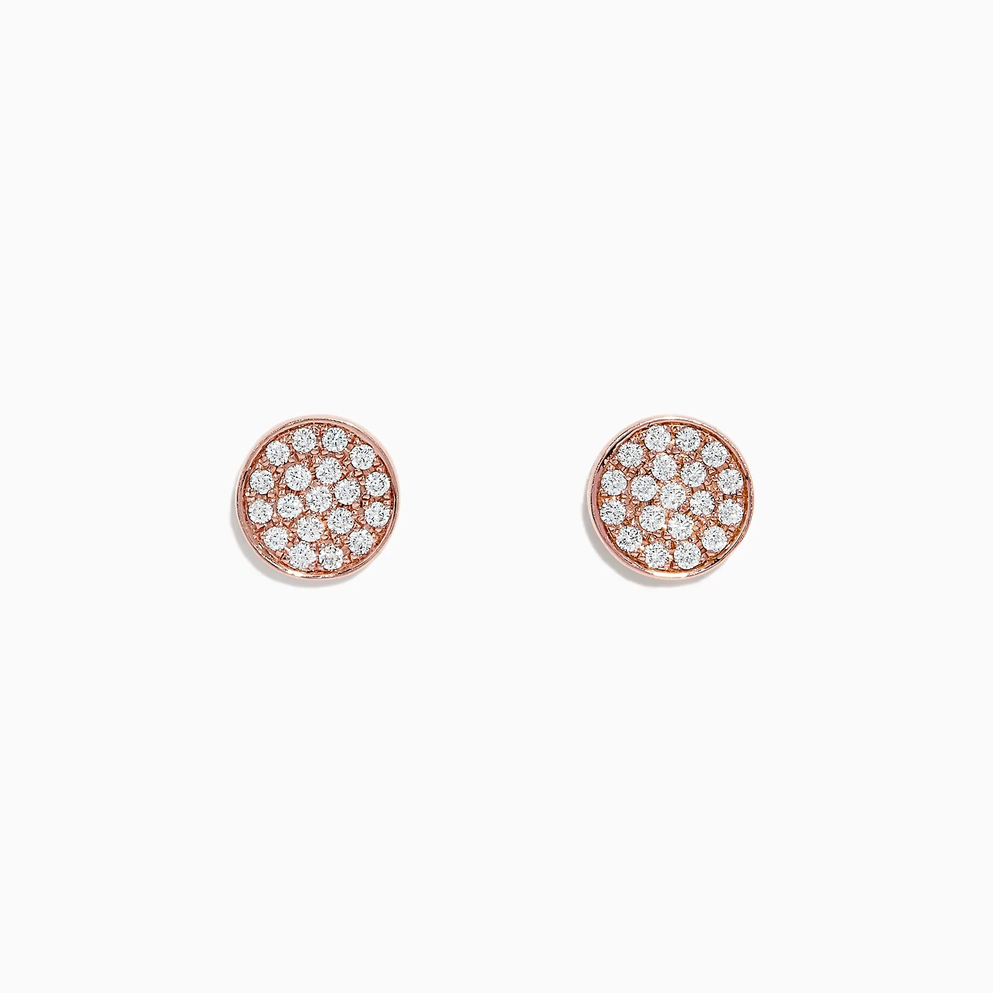 Pave Classica 14K Rose Gold Diamond Stud Earrings, 0.38 TCW sold by Effy