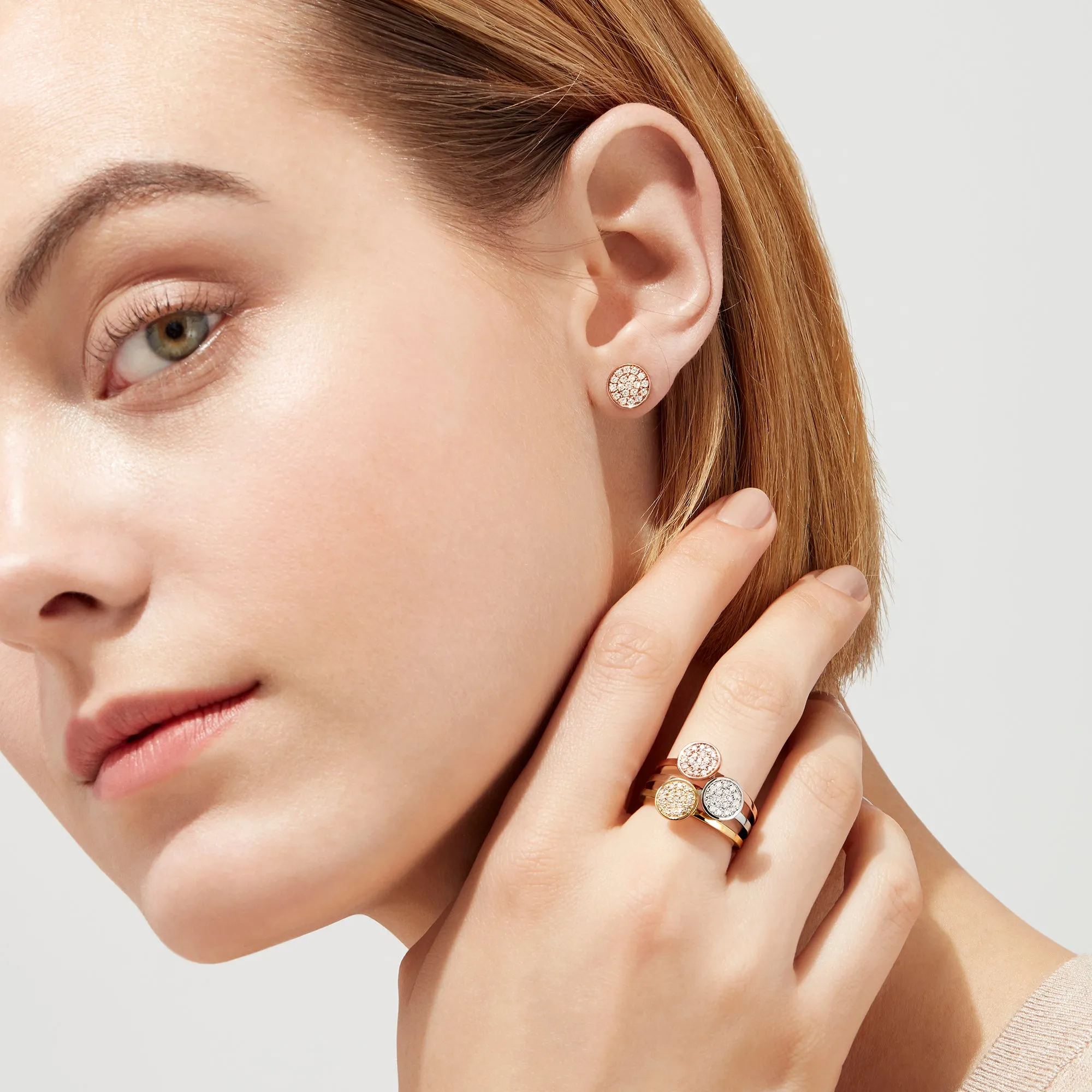 Pave Classica 14K Rose Gold Diamond Stud Earrings, 0.38 TCW sold by Effy product image thumbnail 4