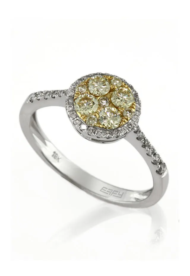 Canare 14K Two-Tone Gold Bouquet Yellow Diamond Ring, 0.74 TCW sold by Effy