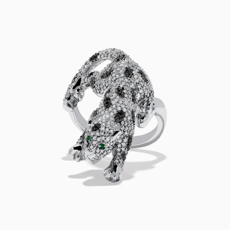 Signature White Gold Diamond and Emerald Ring, 1.52 TCW sold by Effy